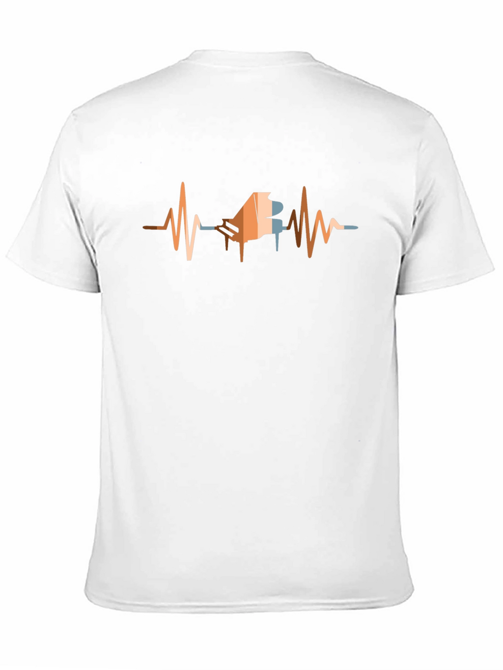 Piano Heartbeat T-Shirt - Musicians Style