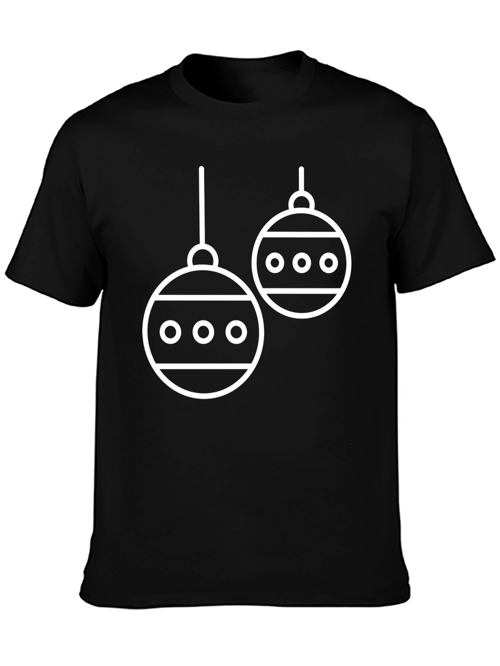 Festive Christmas Ornament T-Shirt - Black