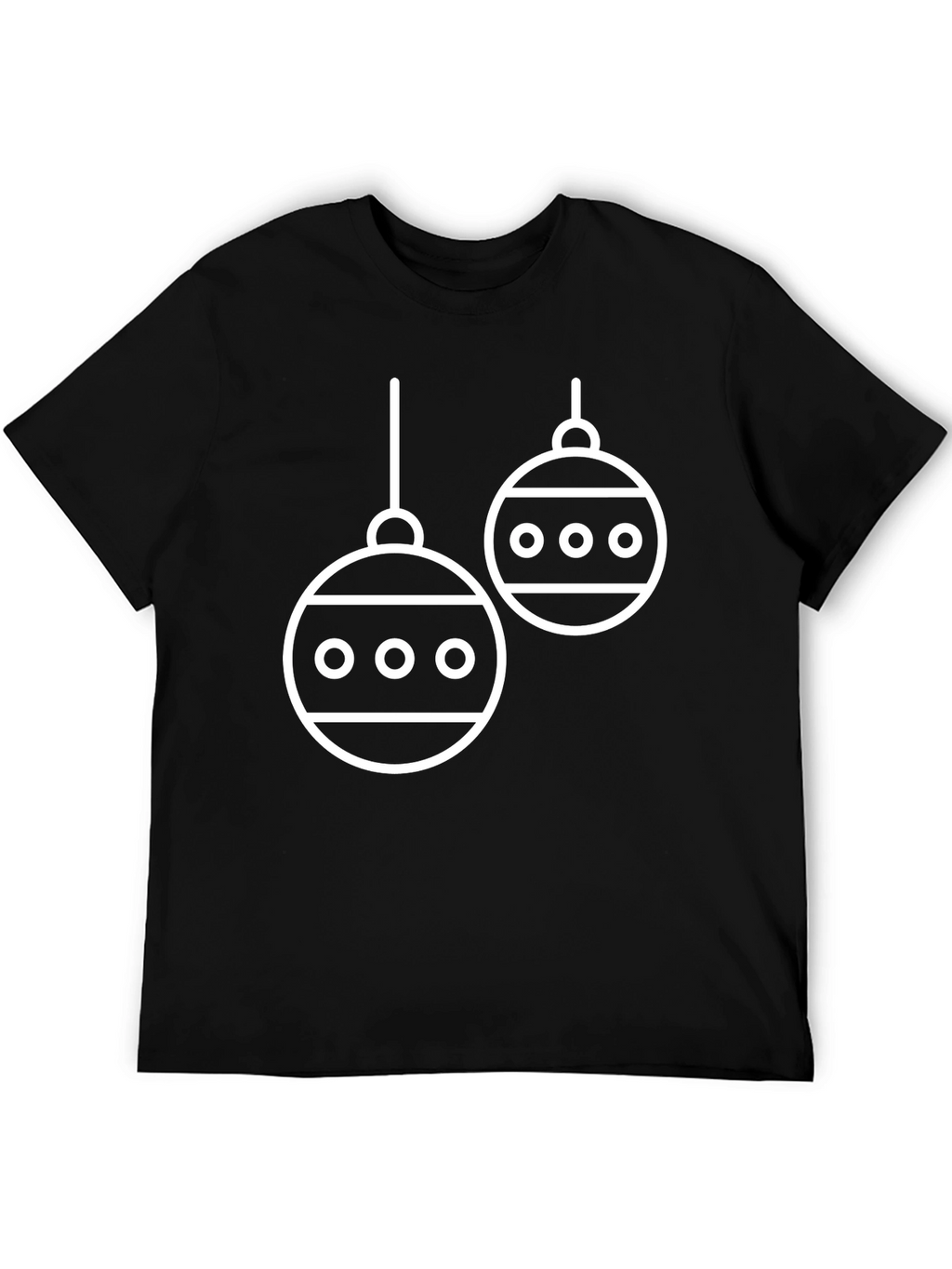 Festive Christmas Ornament T-Shirt - Black