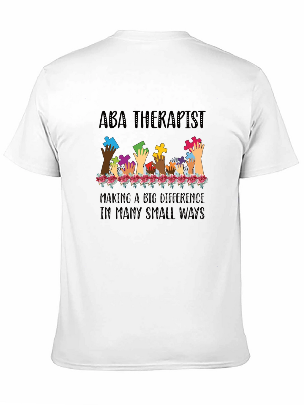 ABA Therapist Puzzle Piece Hands T-Shirt