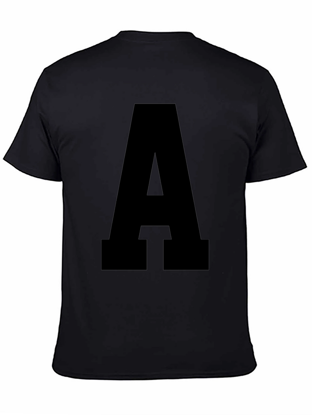 Bold Letter A Black T-Shirt - Statement Tee