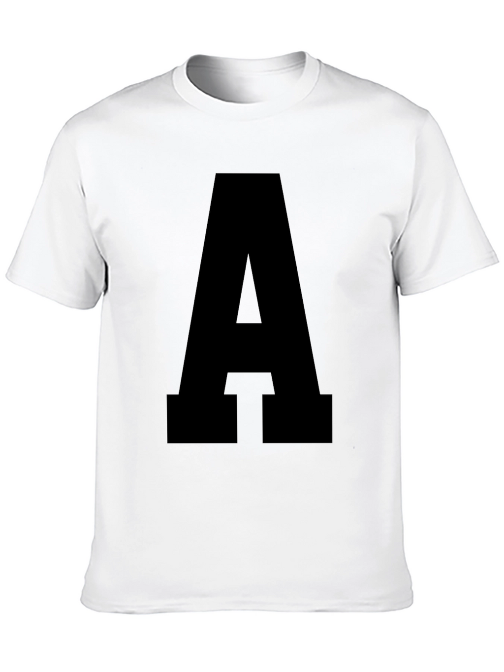 Bold Letter A Black T-Shirt - Statement Tee