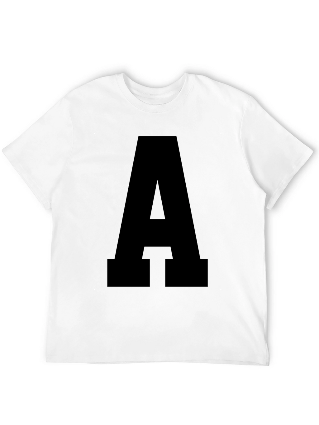 Bold Letter A Black T-Shirt - Statement Tee