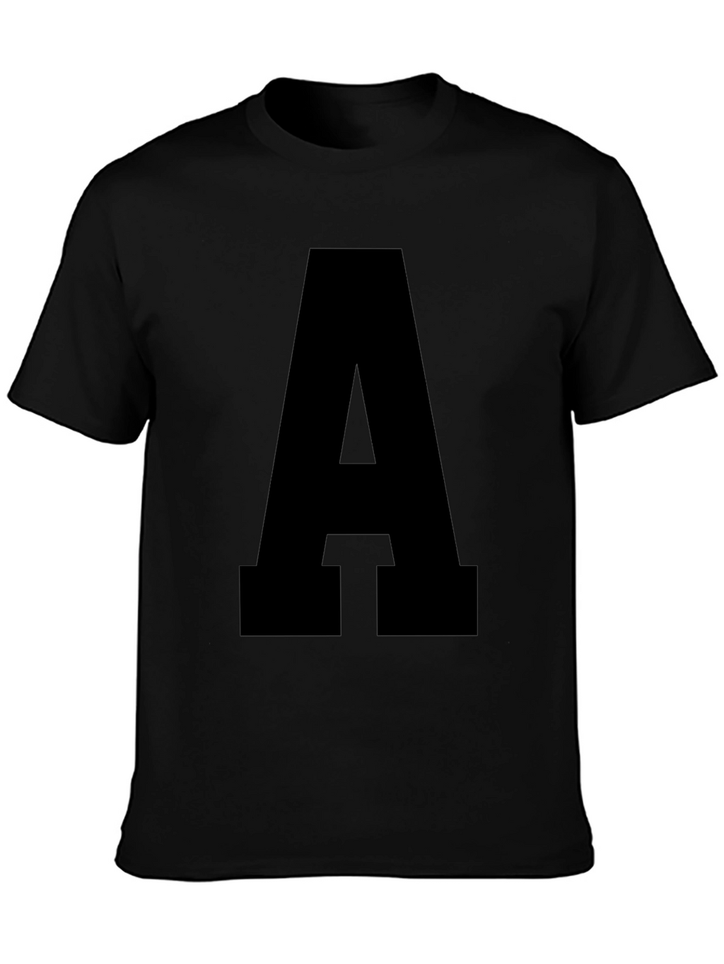 Bold Letter A Black T-Shirt - Statement Tee