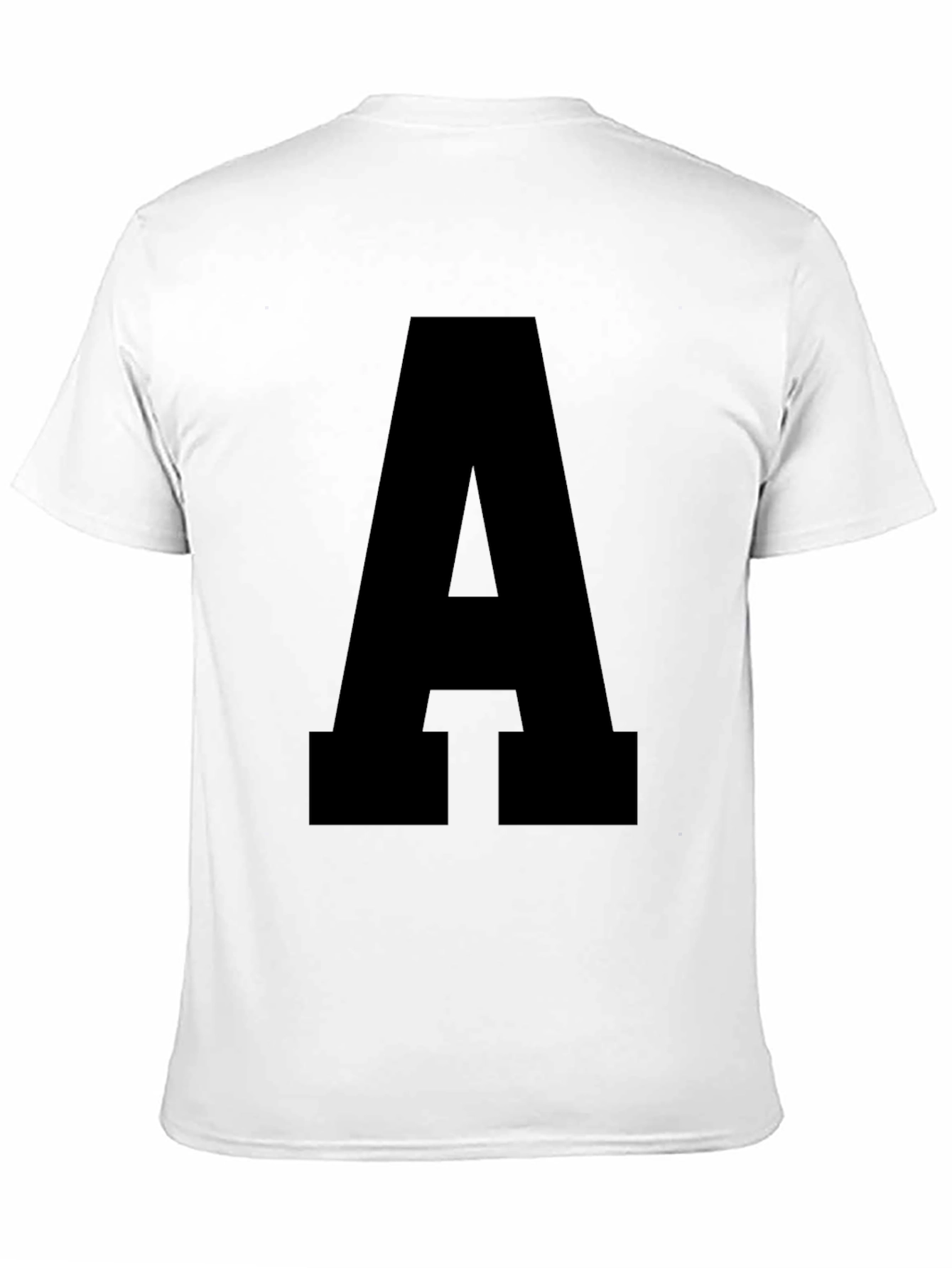 Bold Letter A Black T-Shirt - Statement Tee