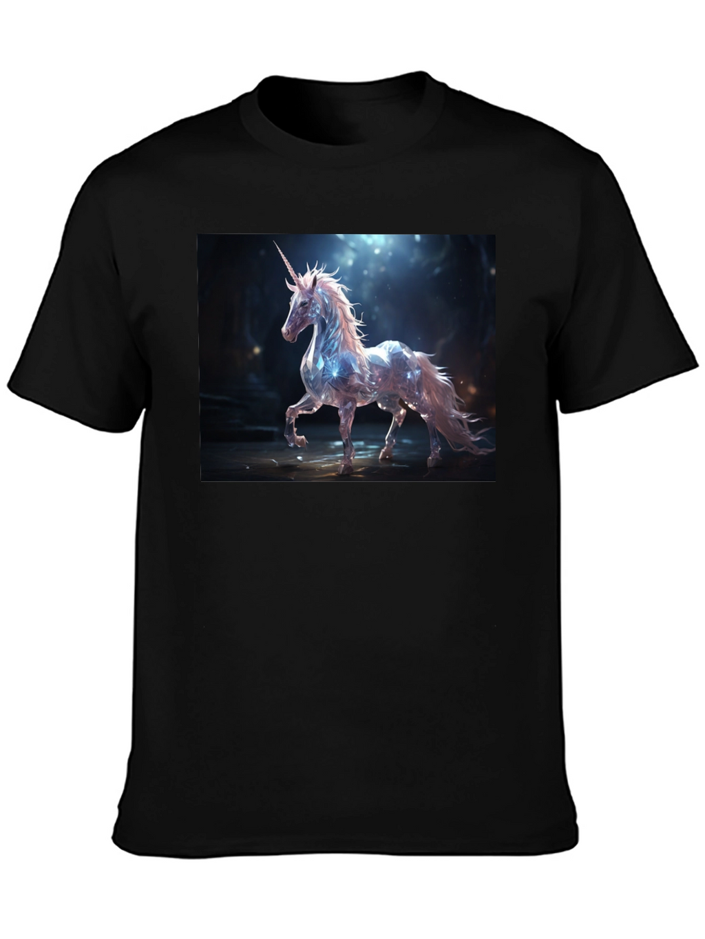 Mystical Unicorn Graphic Tee - Black