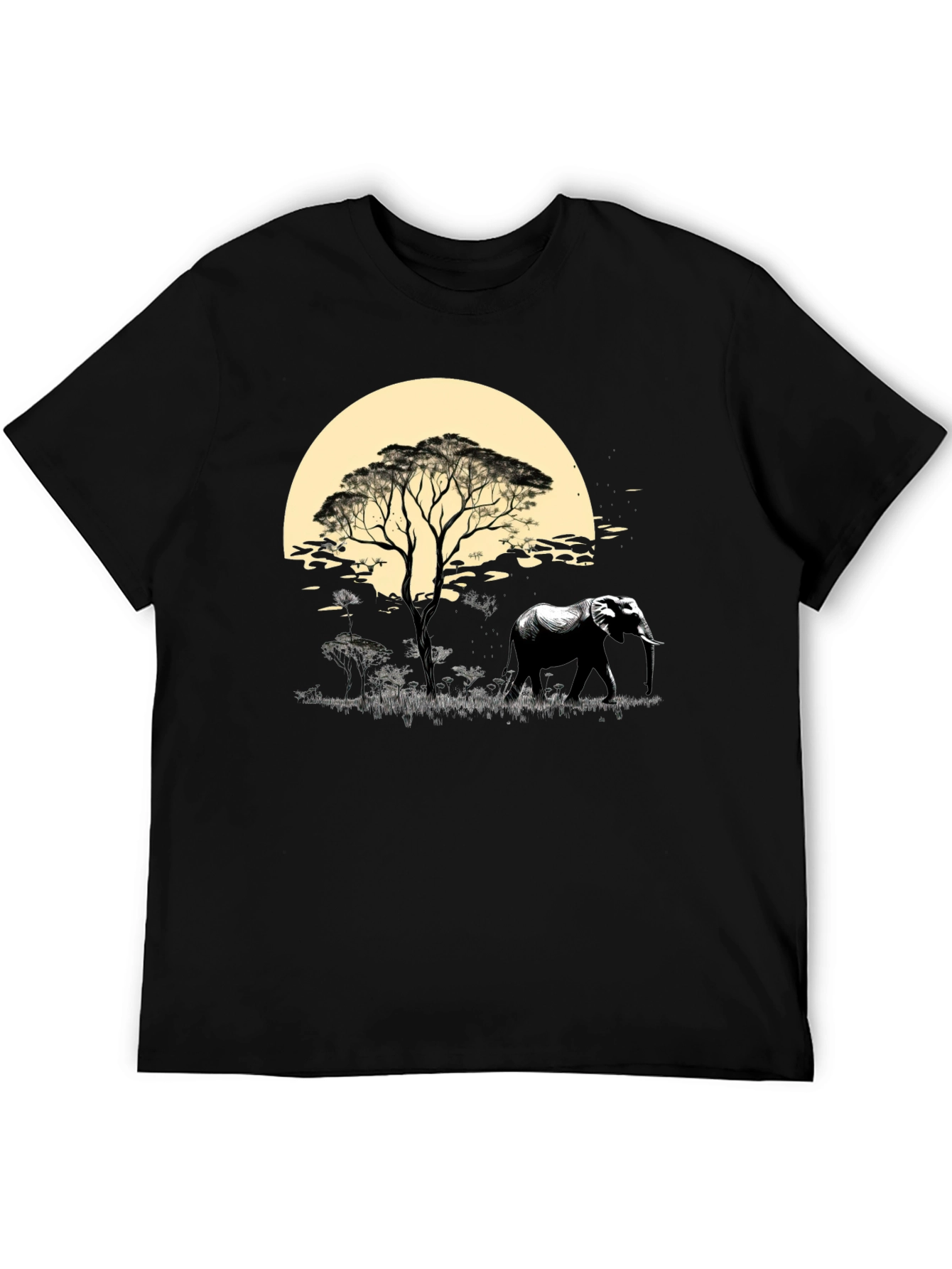 Savanna Sunset Elephant Graphic Tee