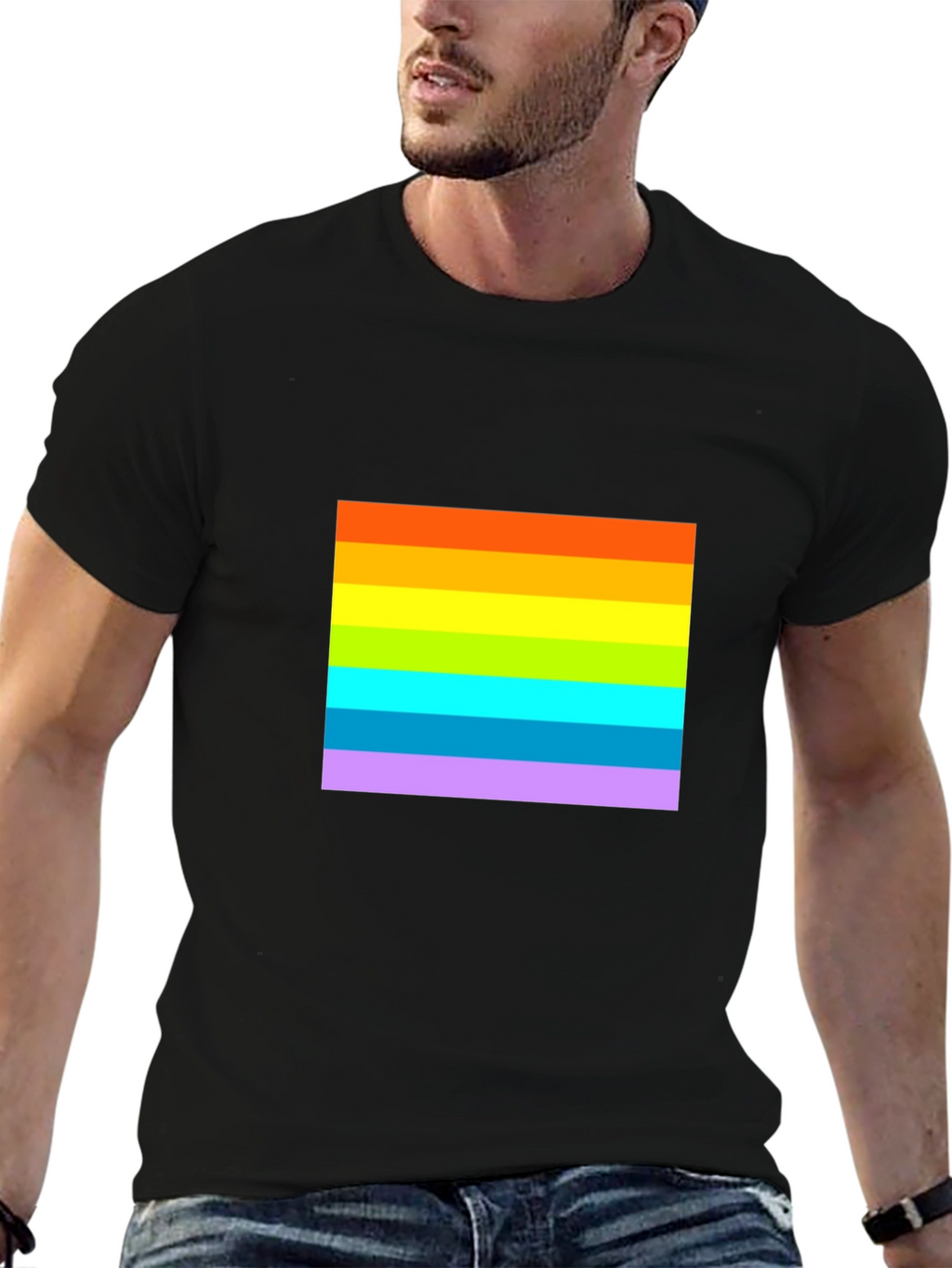 Rainbow Pride Graphic Black T-Shirt