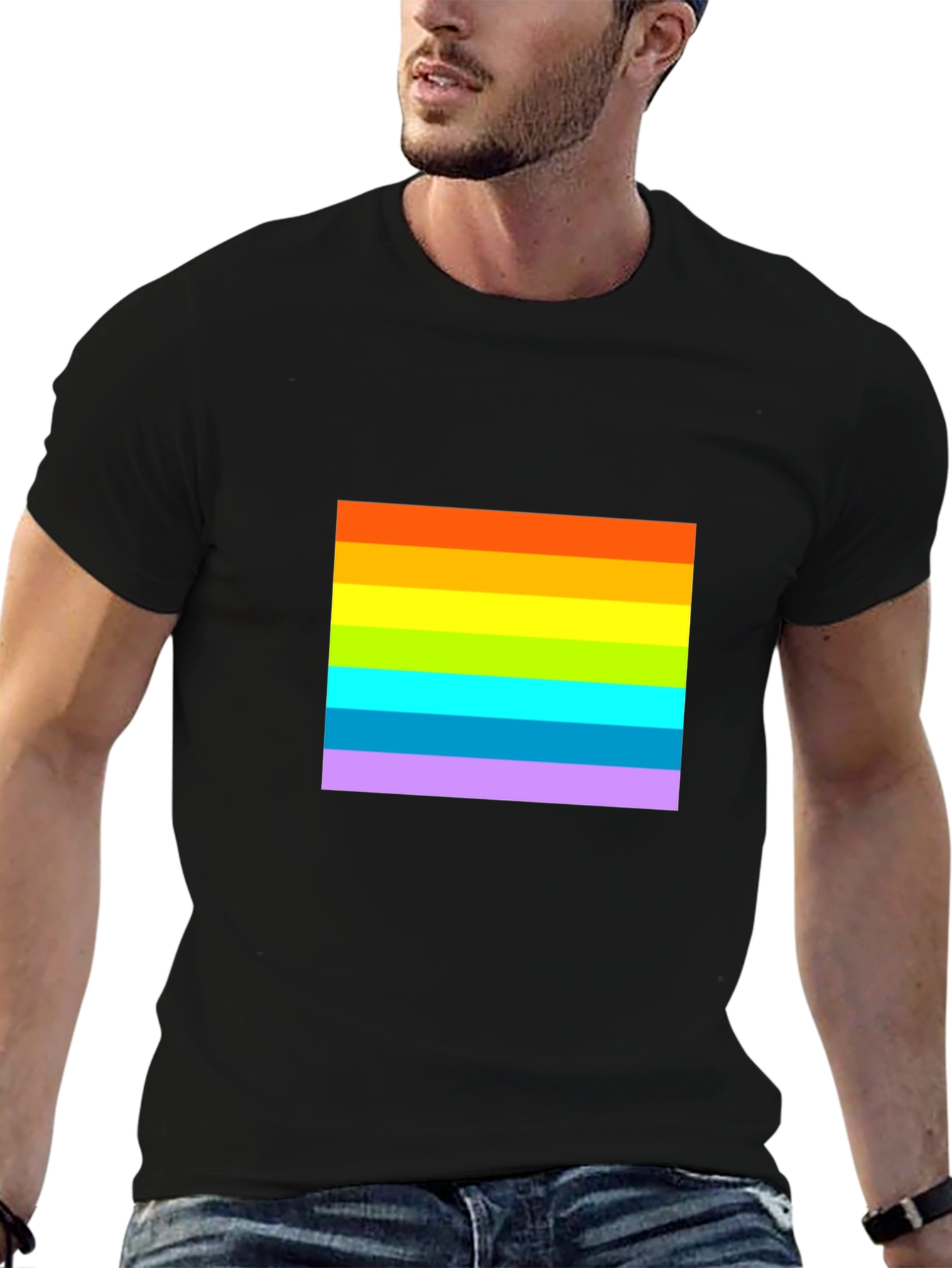 Rainbow Pride Graphic Black T-Shirt