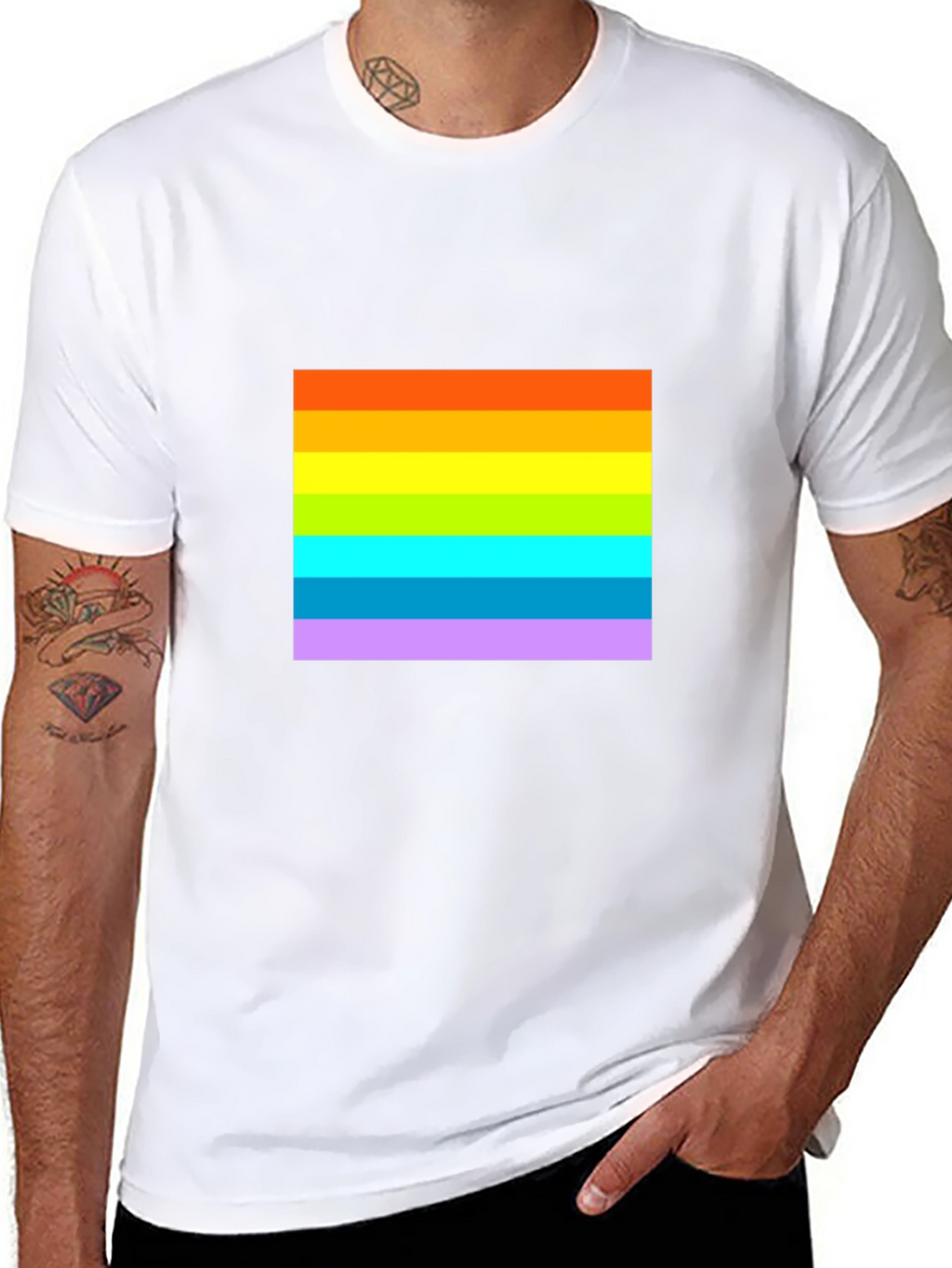 Rainbow Pride Graphic Black T-Shirt