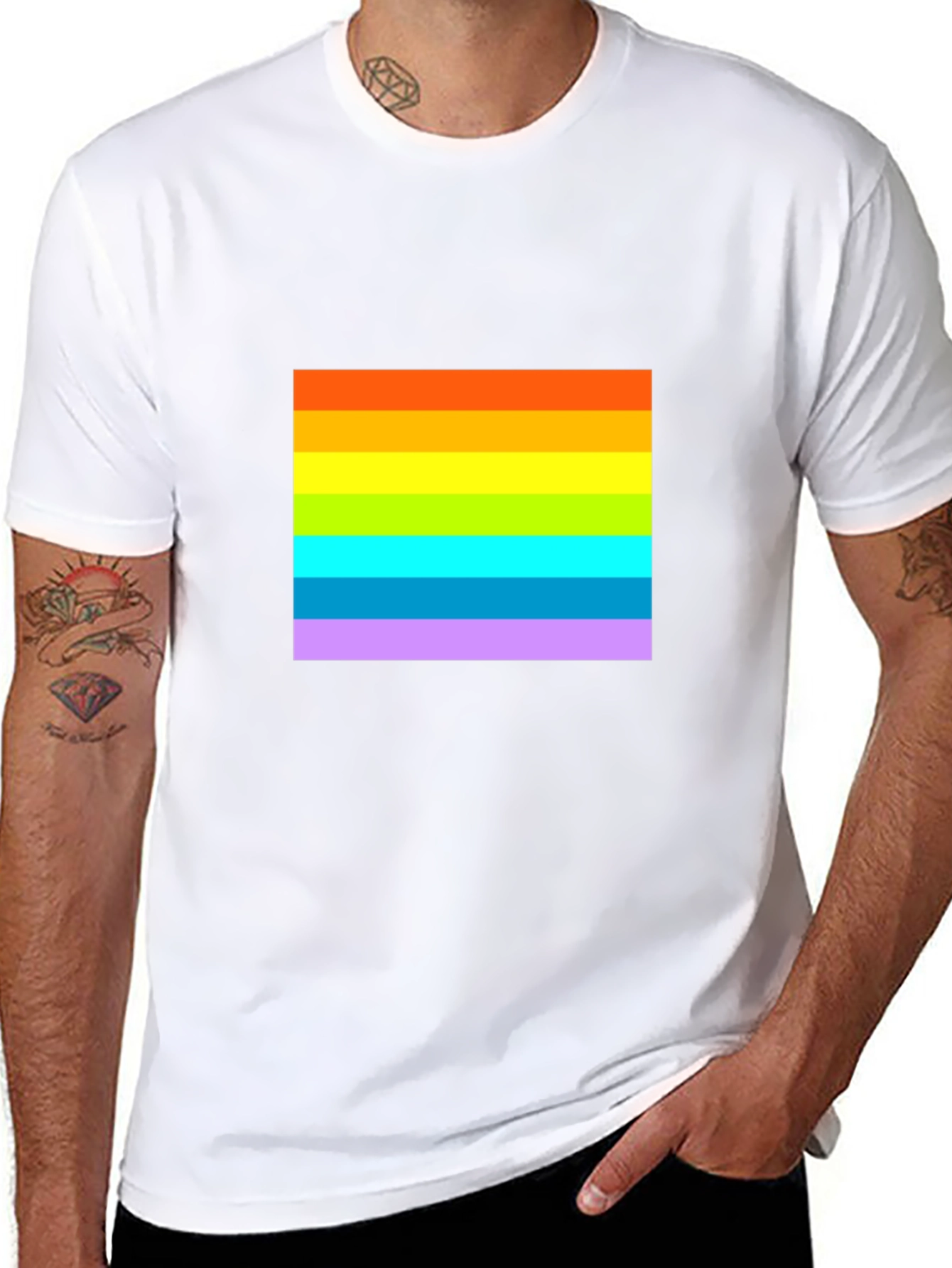 Rainbow Pride Graphic Black T-Shirt