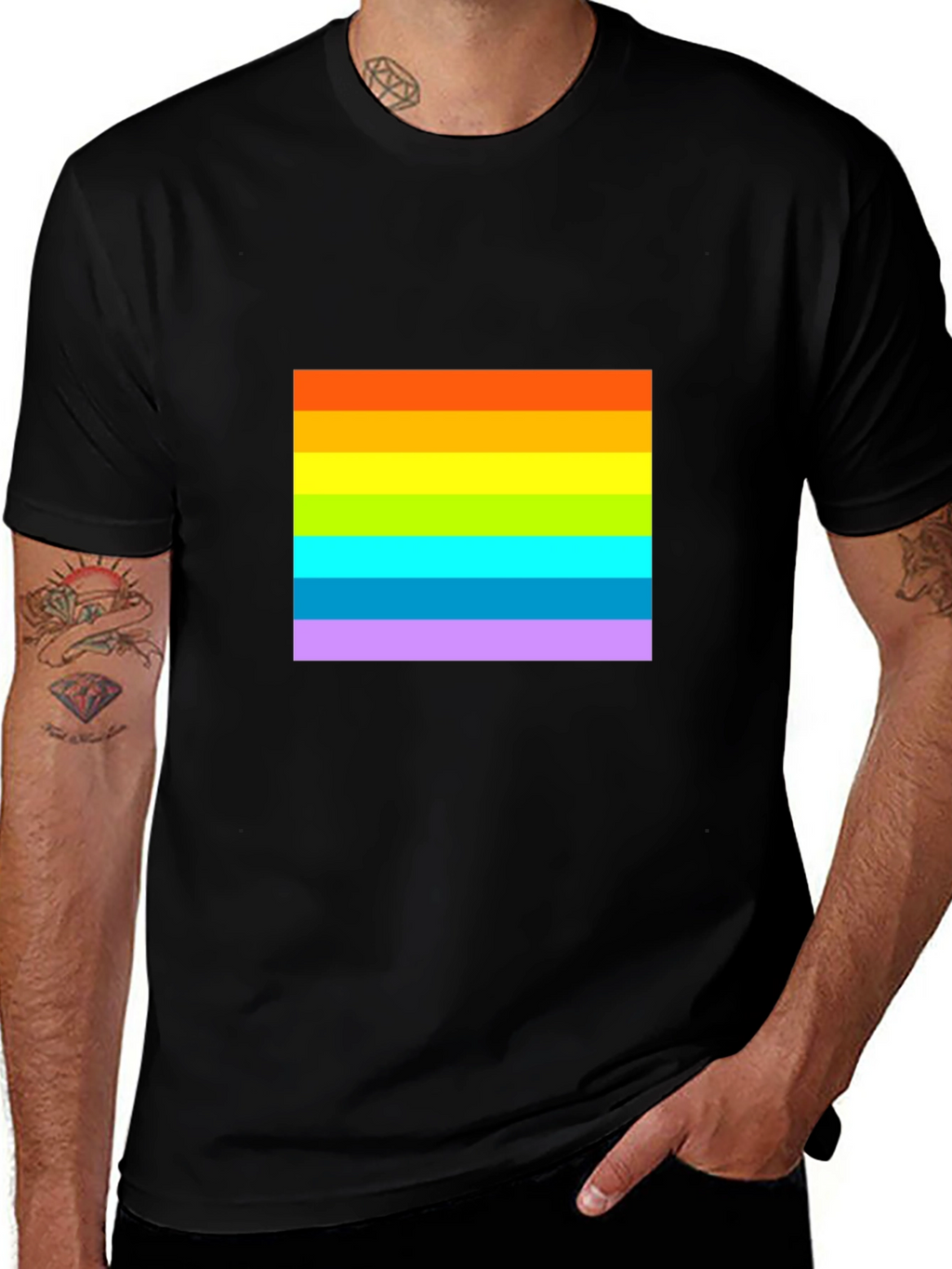 Rainbow Pride Graphic Black T-Shirt