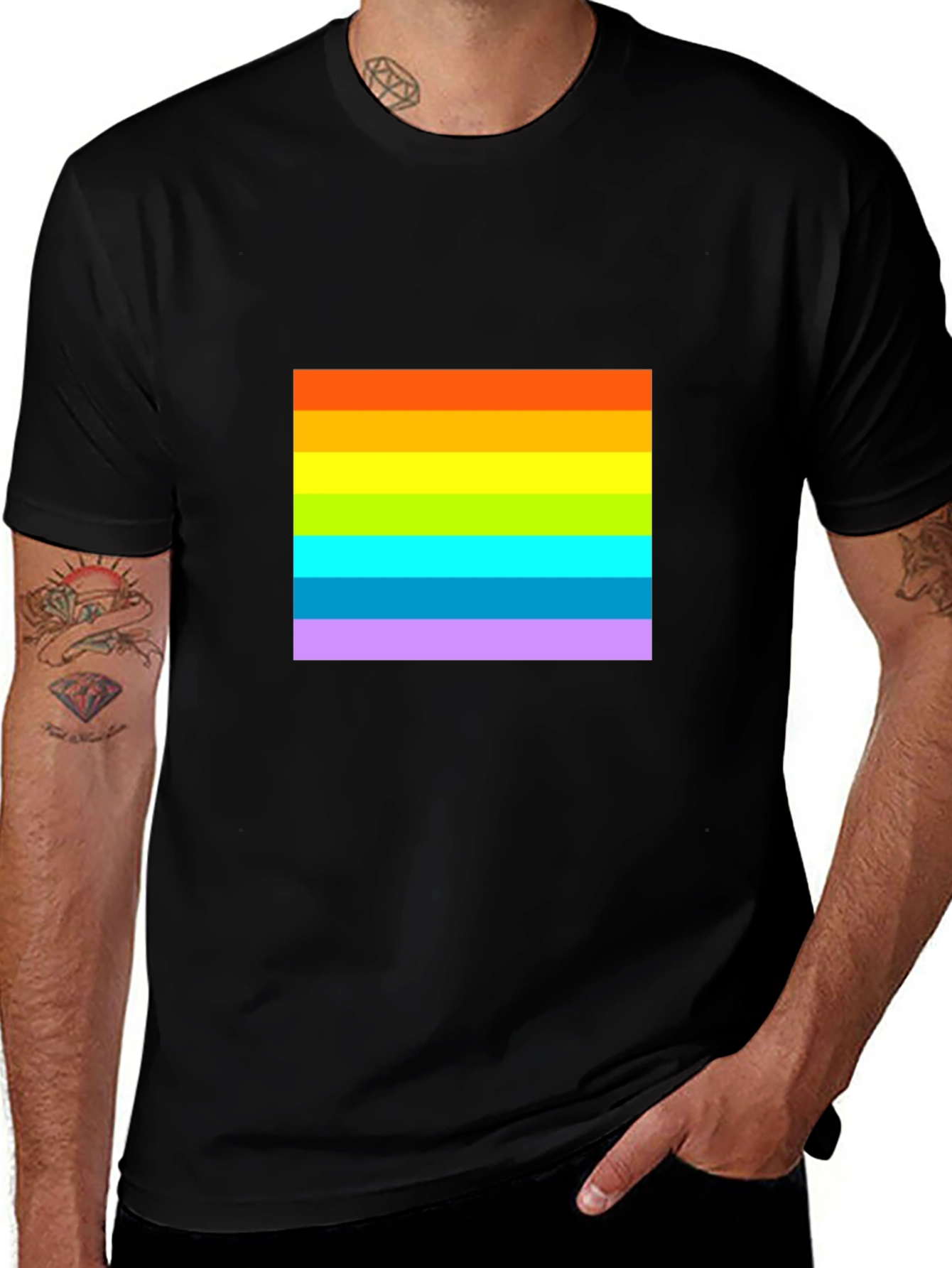 Rainbow Pride Graphic Black T-Shirt