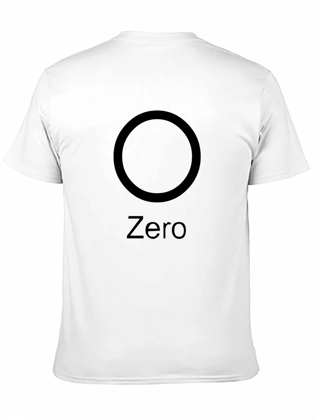 Minimalist Zero Graphic Black T-Shirt