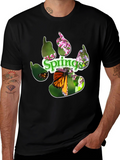 Springs Paw Print Butterfly Graphic T-Shirt