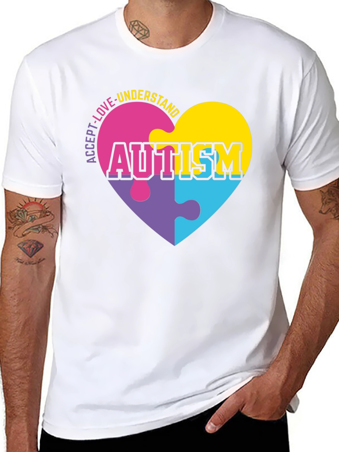 Autism Awareness Puzzle Heart T-Shirt