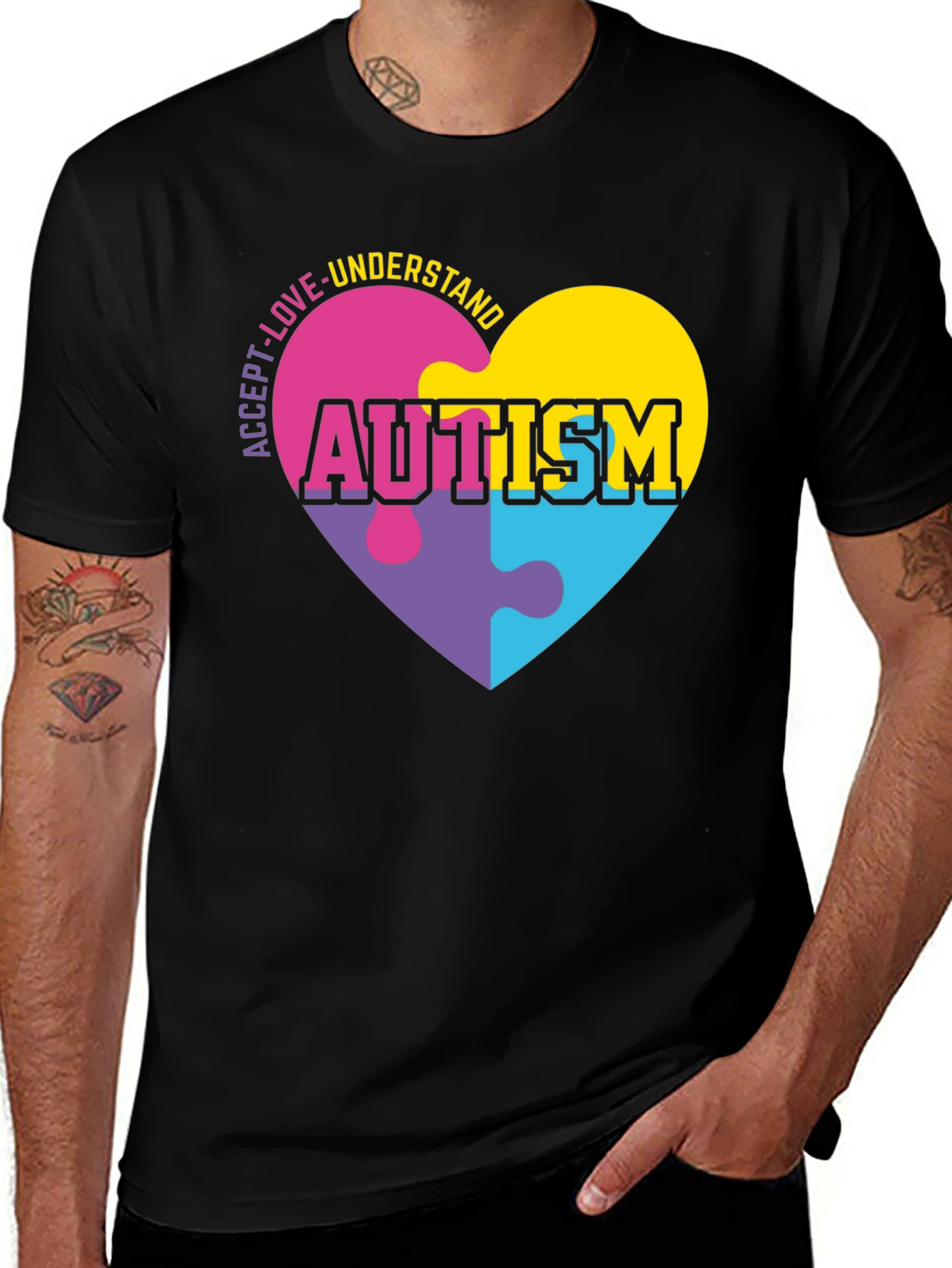 Autism Awareness Puzzle Heart T-Shirt