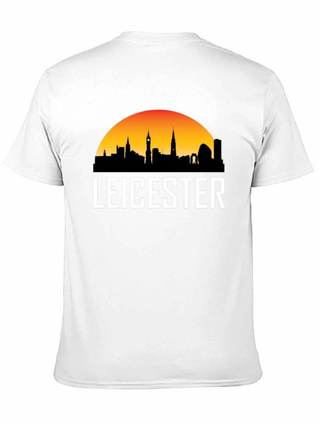 Leicester Cityscape Mens Black T-Shirt