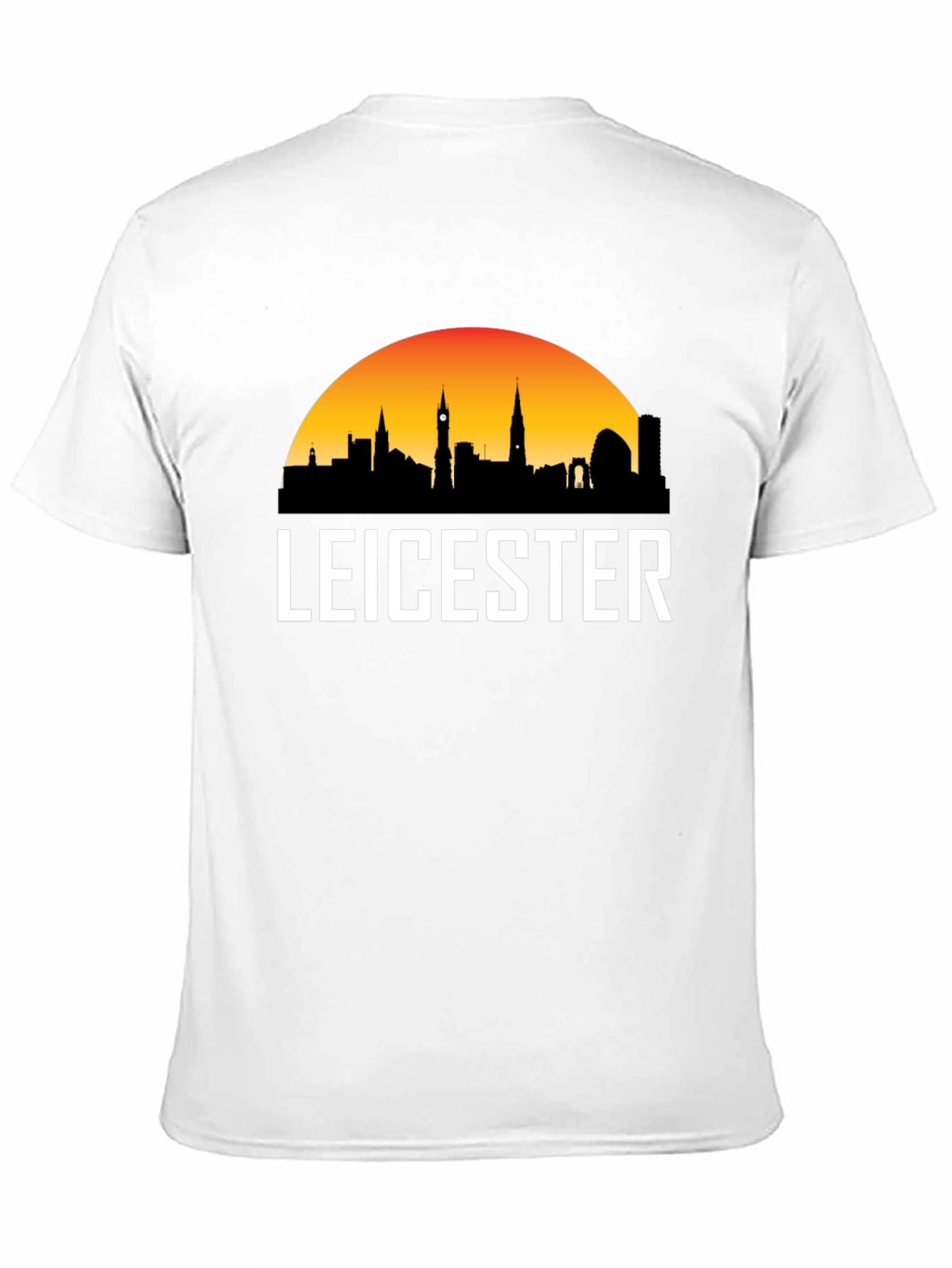 Leicester Cityscape Mens Black T-Shirt