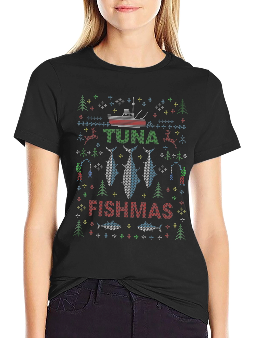 Tuna Fishmas Ugly Christmas Sweater T-shirt