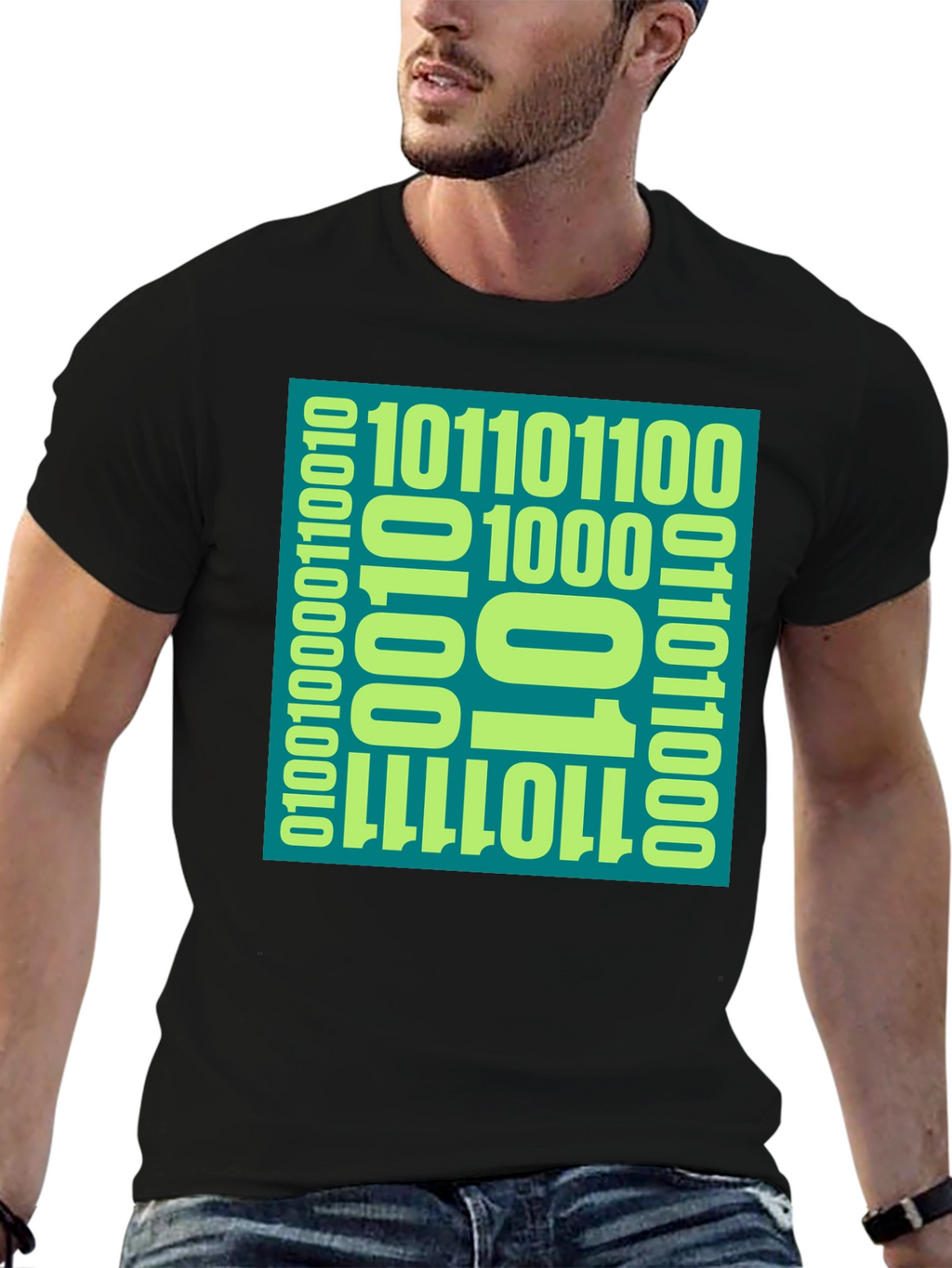 Binary Code Graphic Tee - Programmer Style