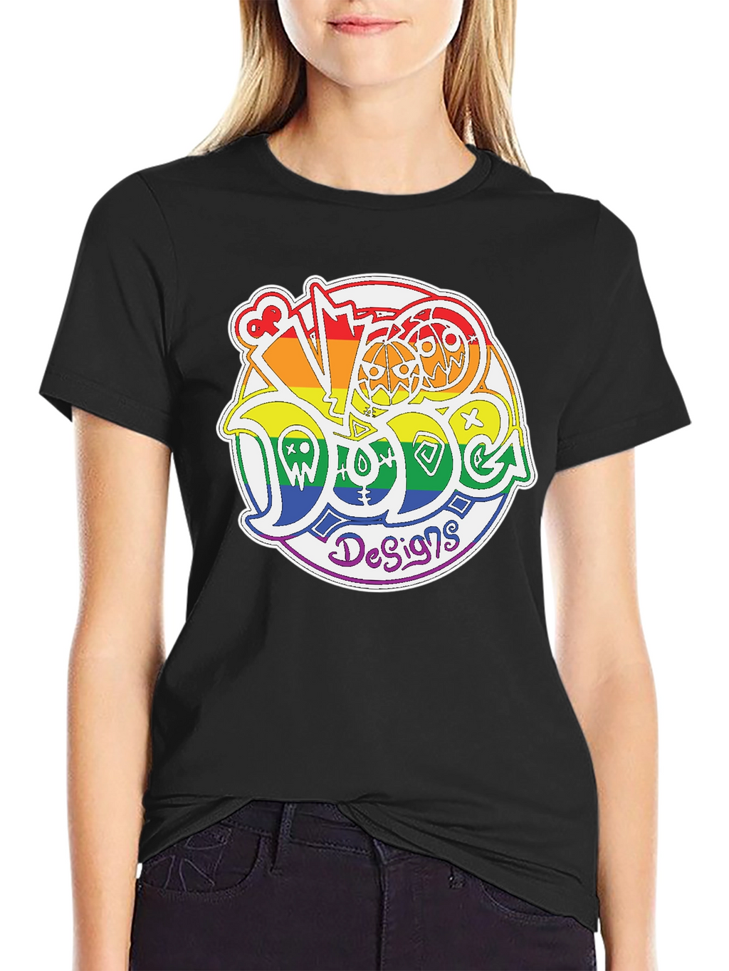 Rainbow Doodle Design T-Shirt