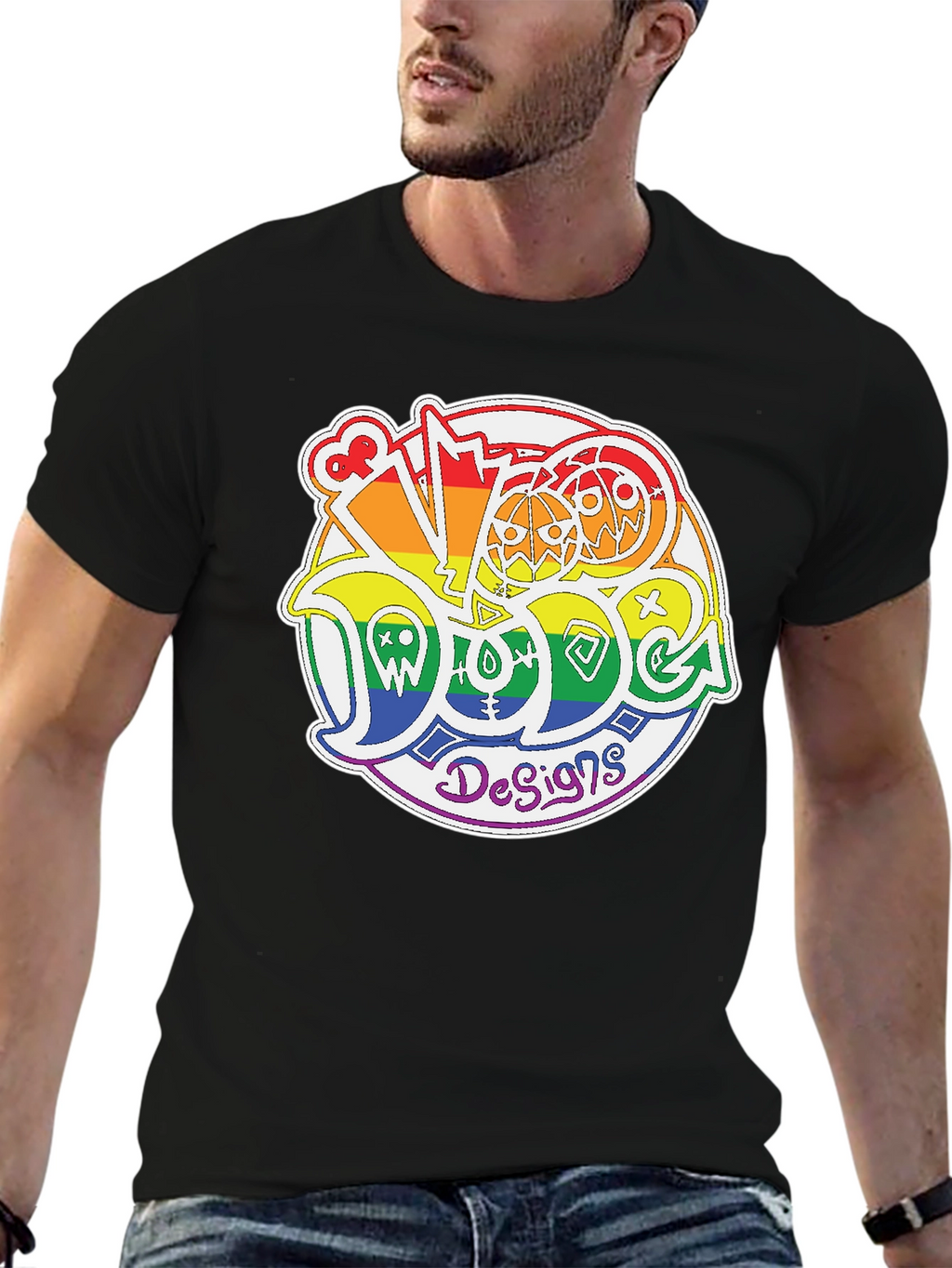 Rainbow Doodle Design T-Shirt