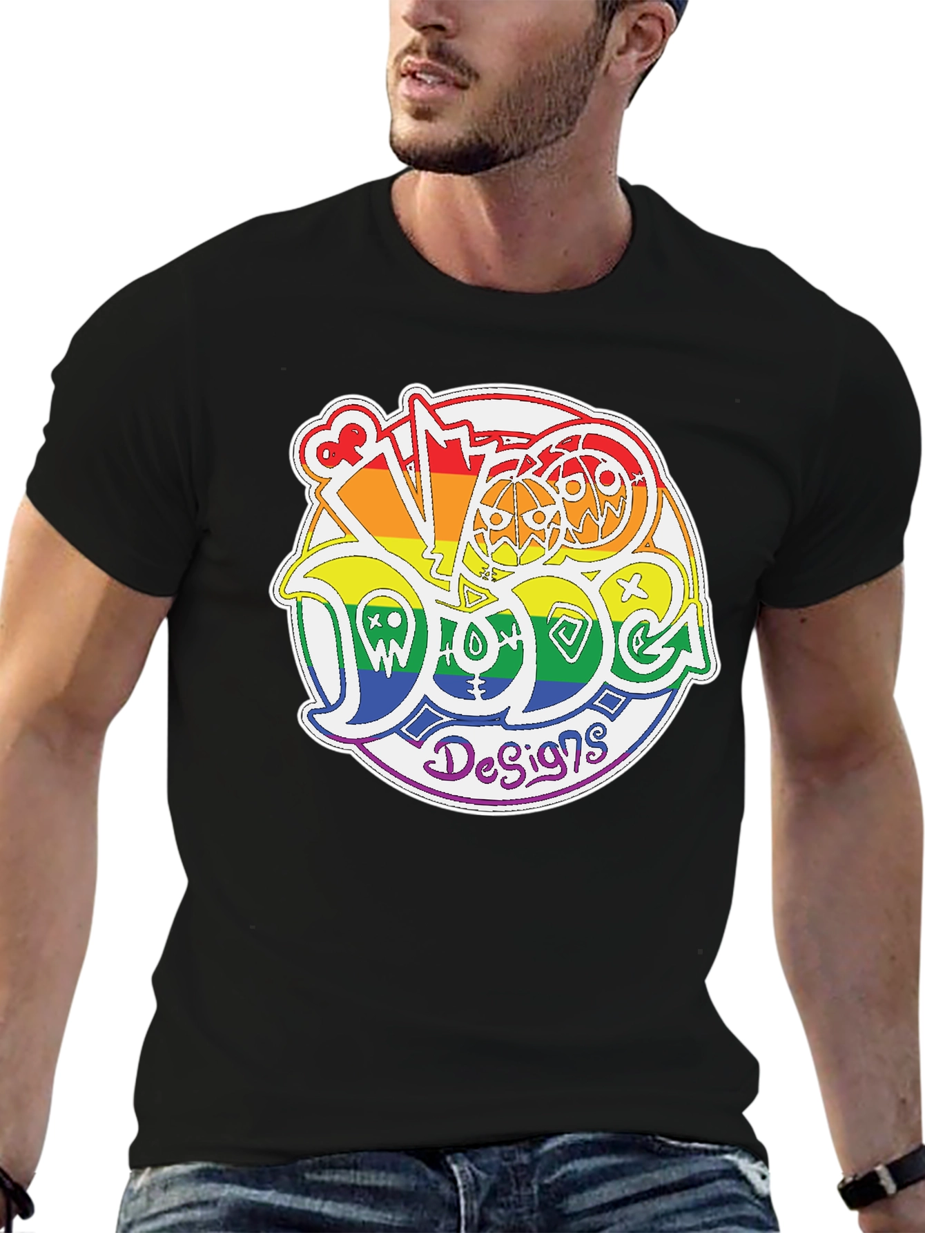 Rainbow Doodle Design T-Shirt