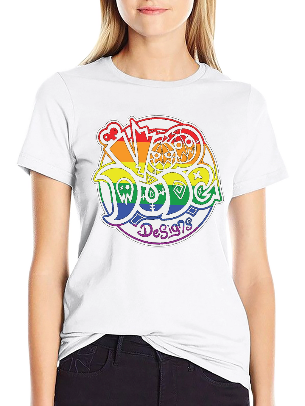 Rainbow Doodle Design T-Shirt