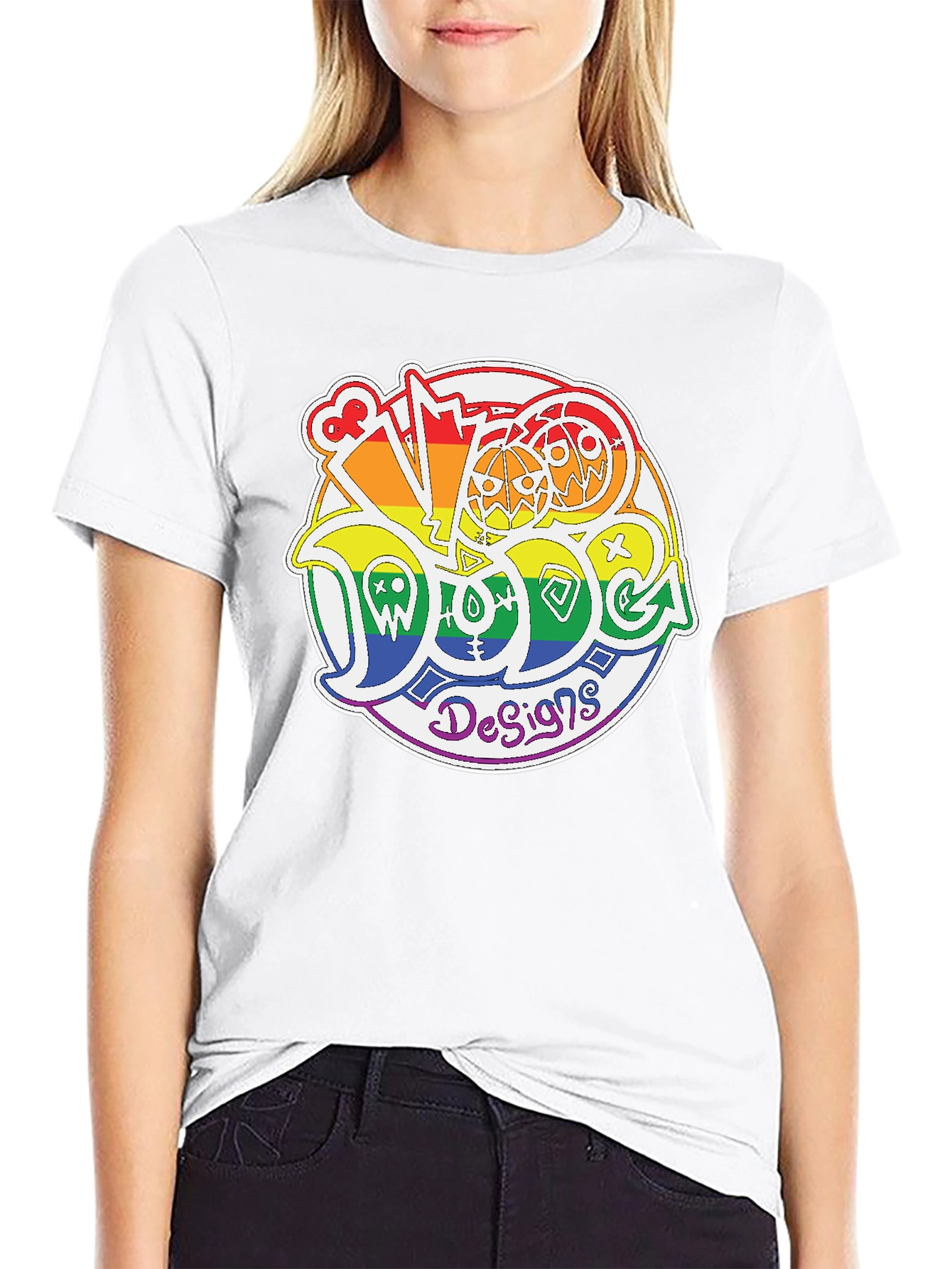 Rainbow Doodle Design T-Shirt