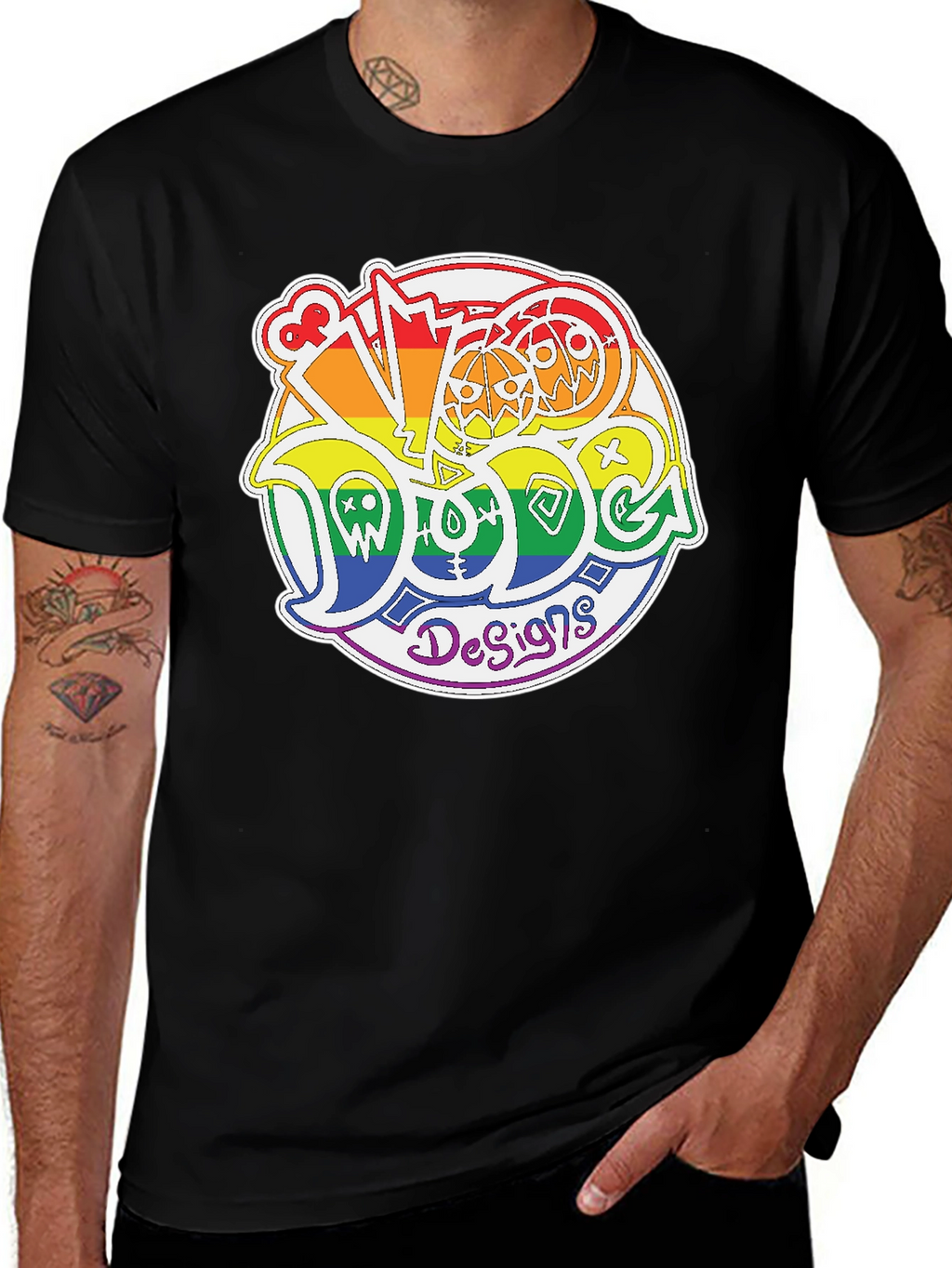 Rainbow Doodle Design T-Shirt