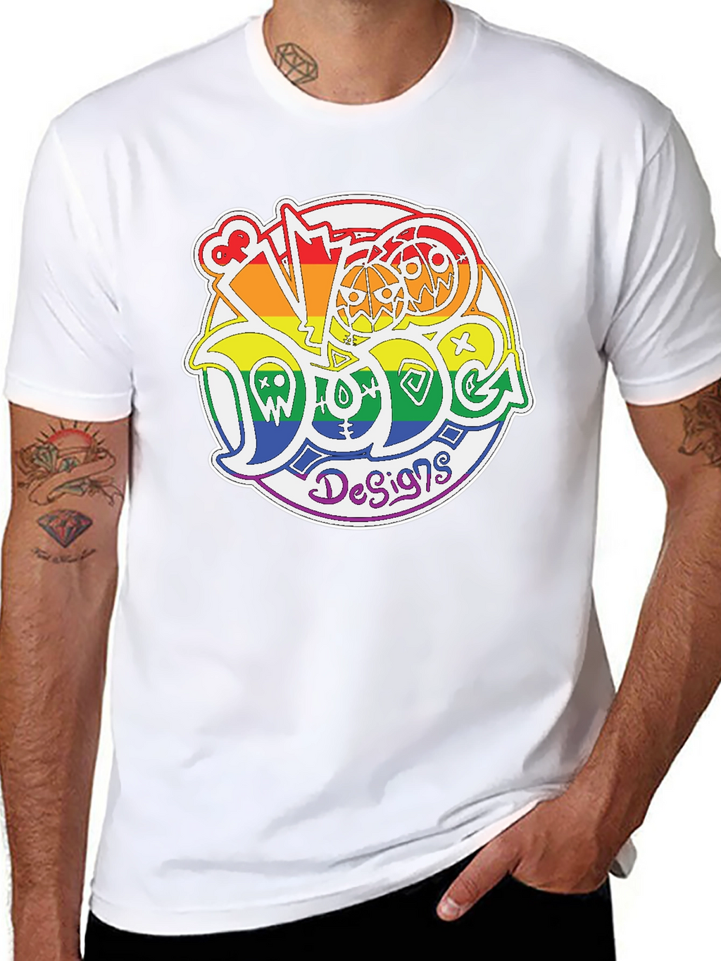 Rainbow Doodle Design T-Shirt
