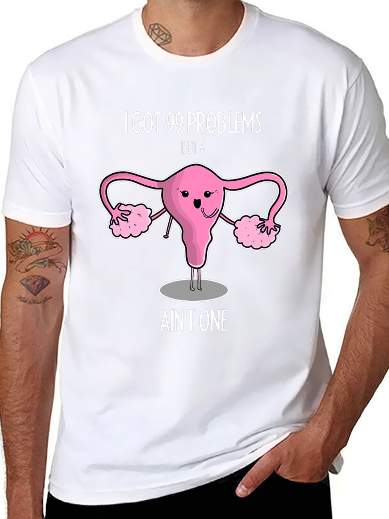 99 Problems Uterus T-Shirt - Funny Womens Health Tee