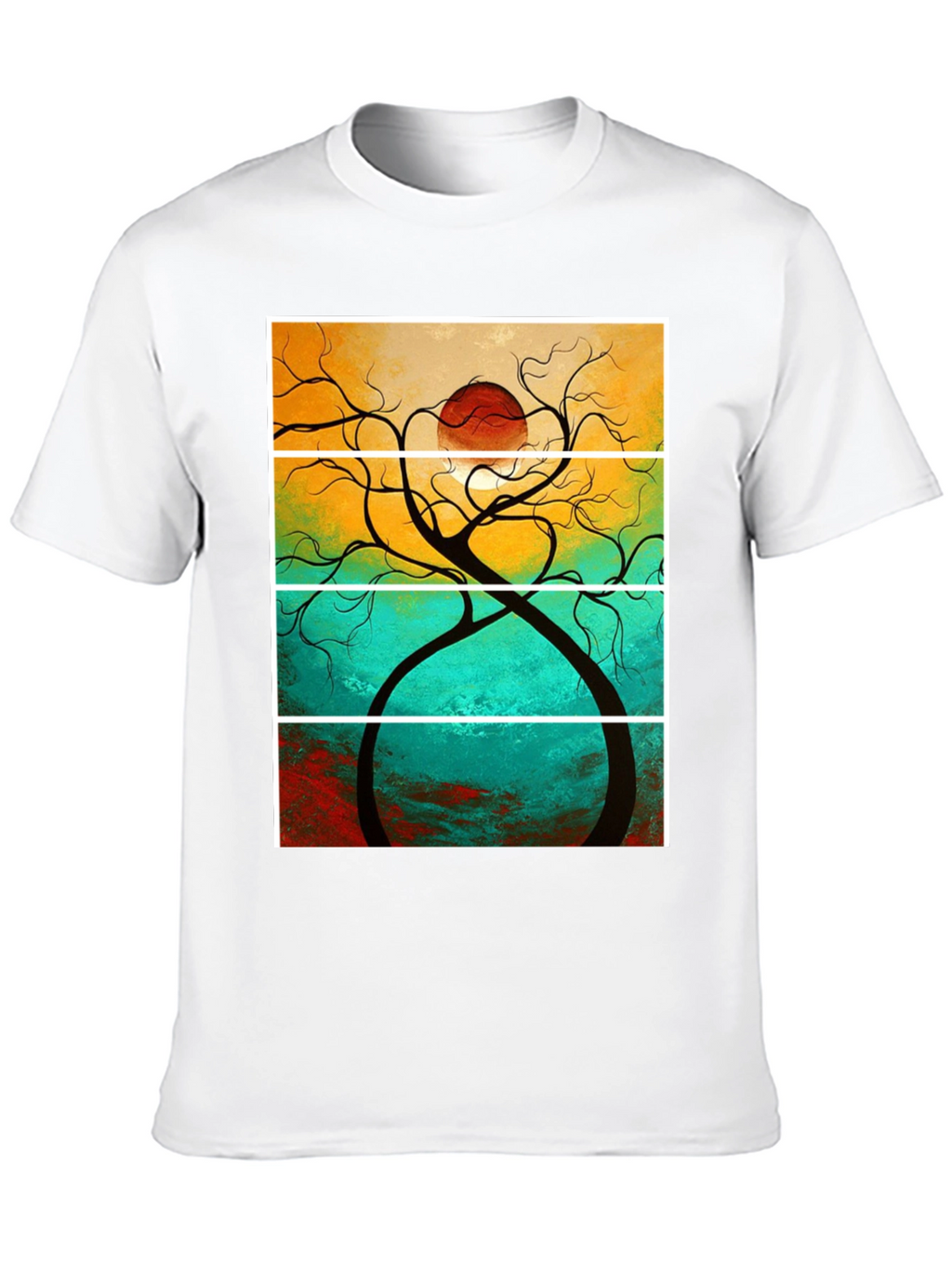 Abstract Sunset Tree T-Shirt