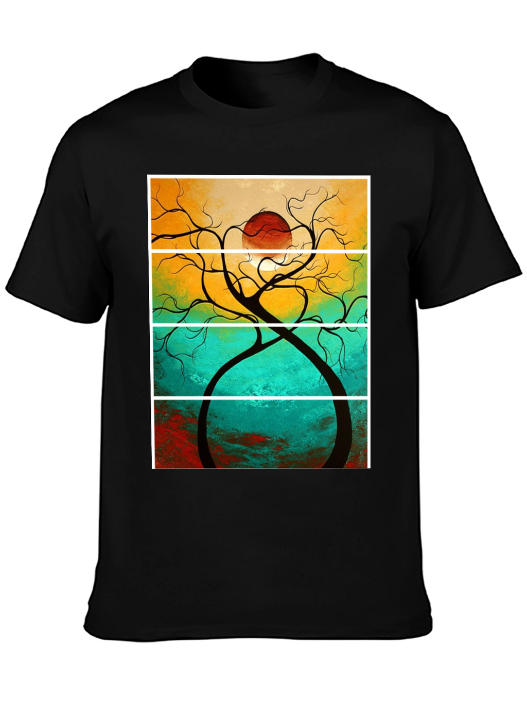 Abstract Sunset Tree T-Shirt