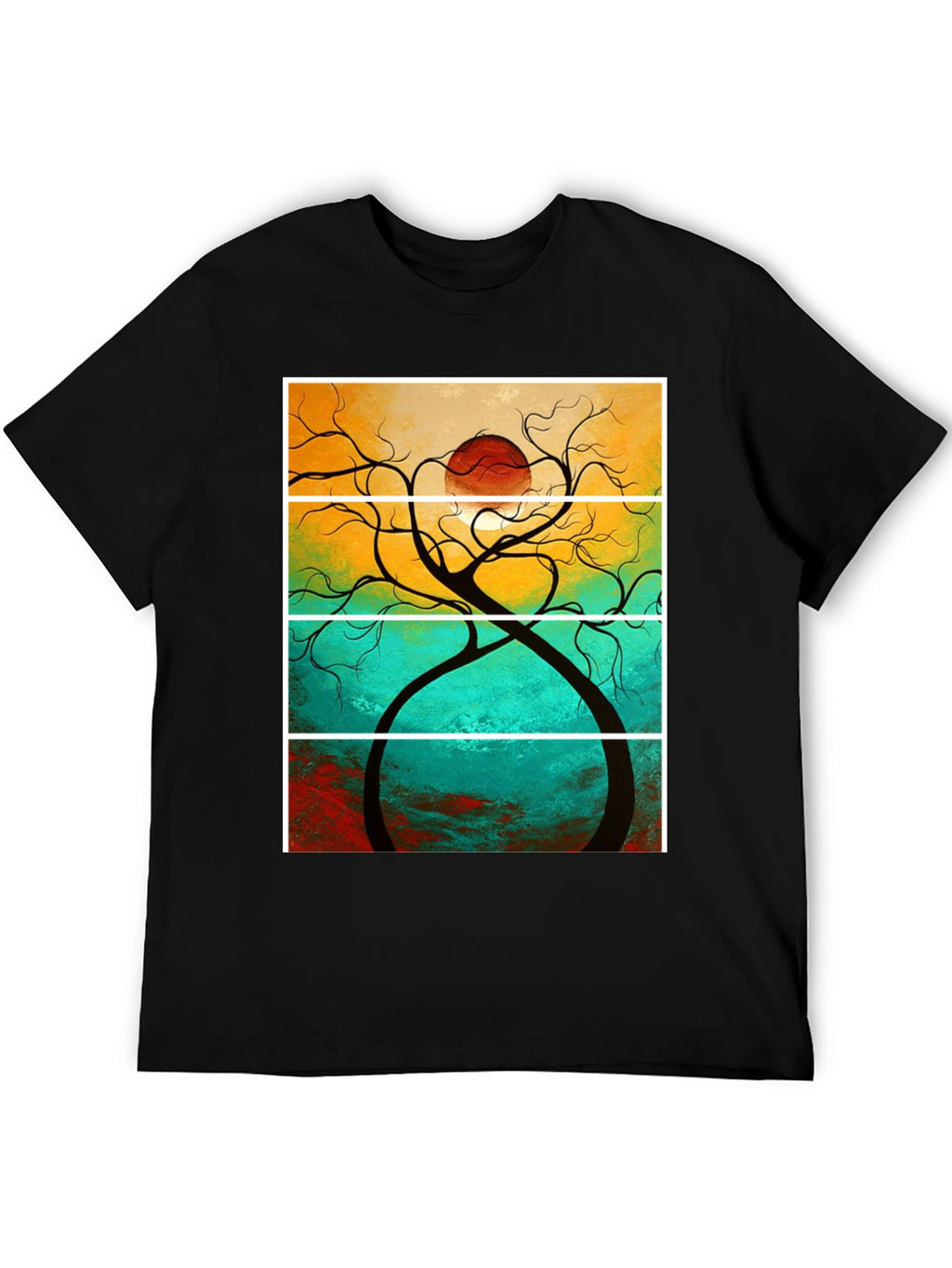 Abstract Sunset Tree T-Shirt