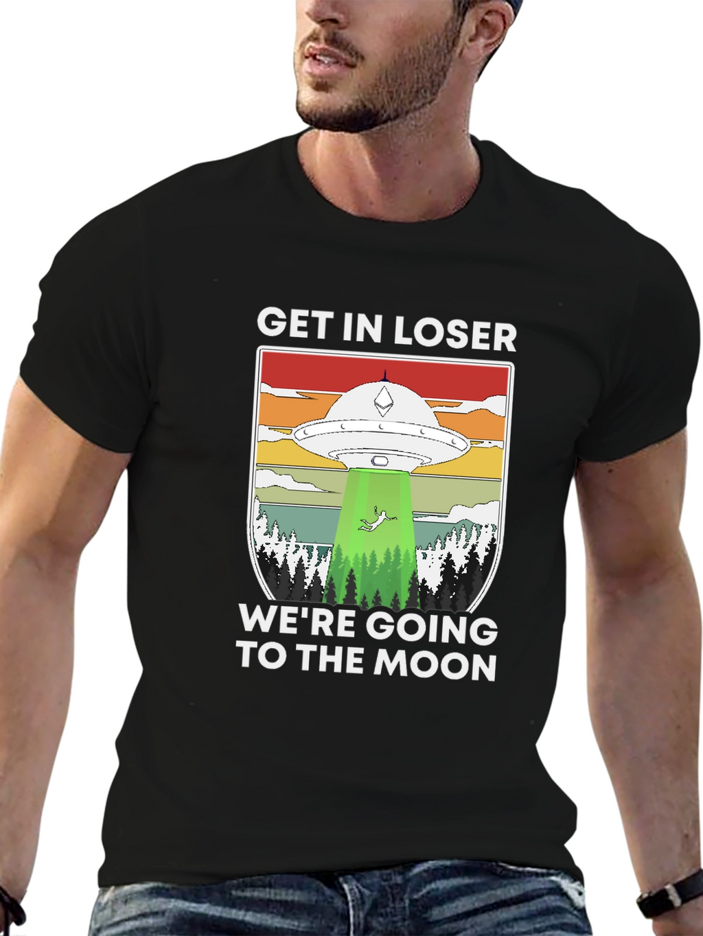 Get In Loser UFO T-Shirt - Moon Trip