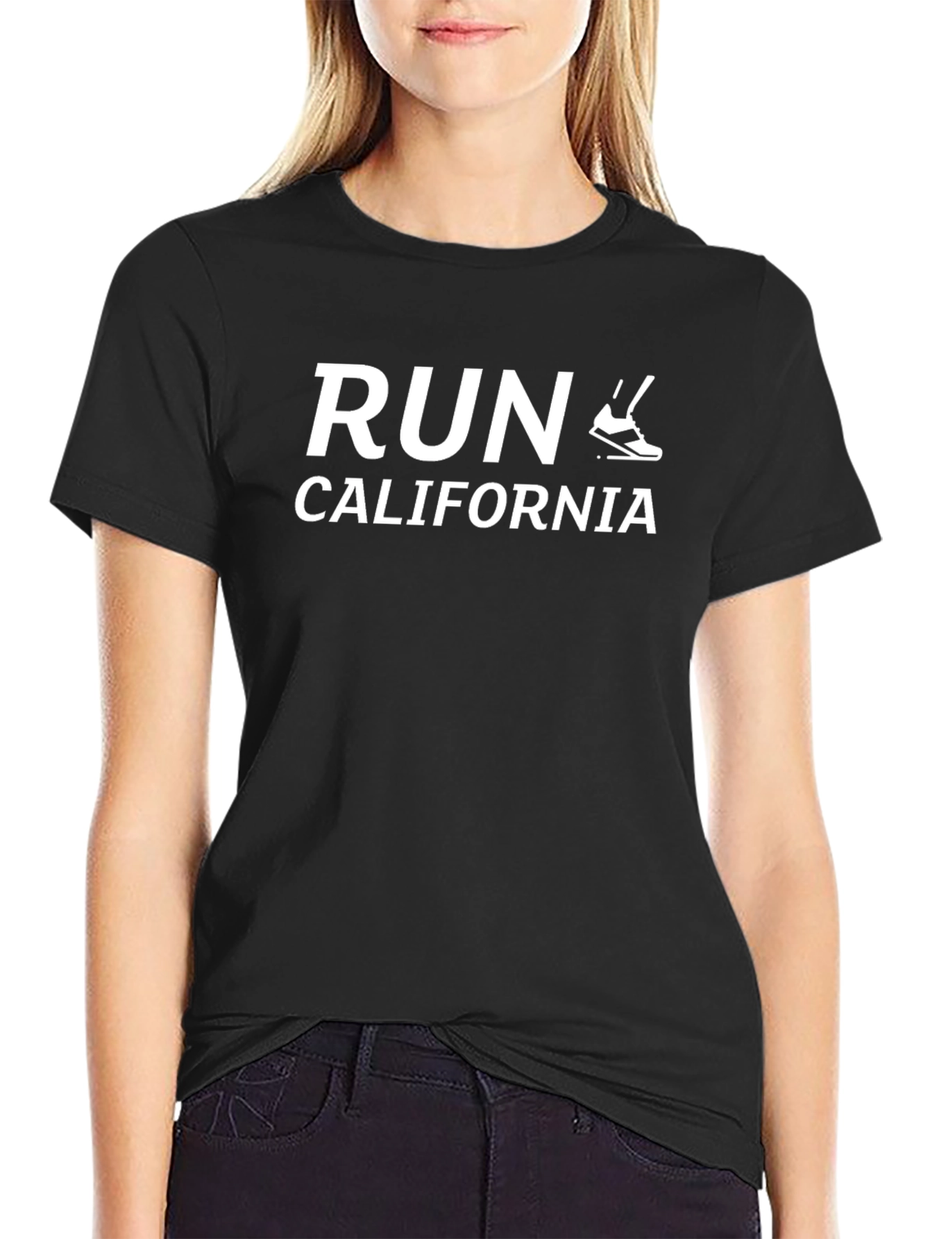 Run California Graphic T-Shirt - Black