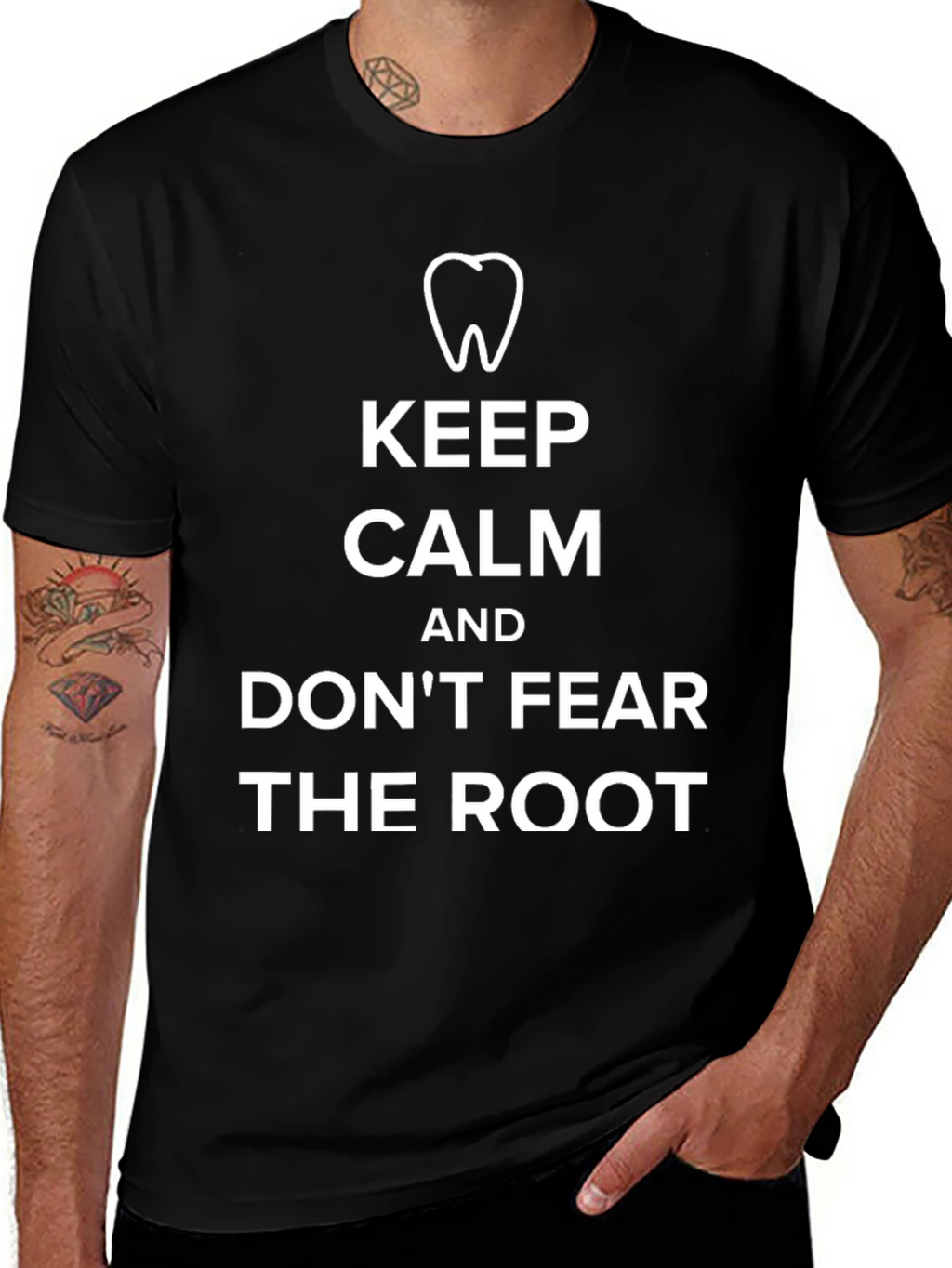 Keep Calm and Dont Fear The Root Black T-Shirt
