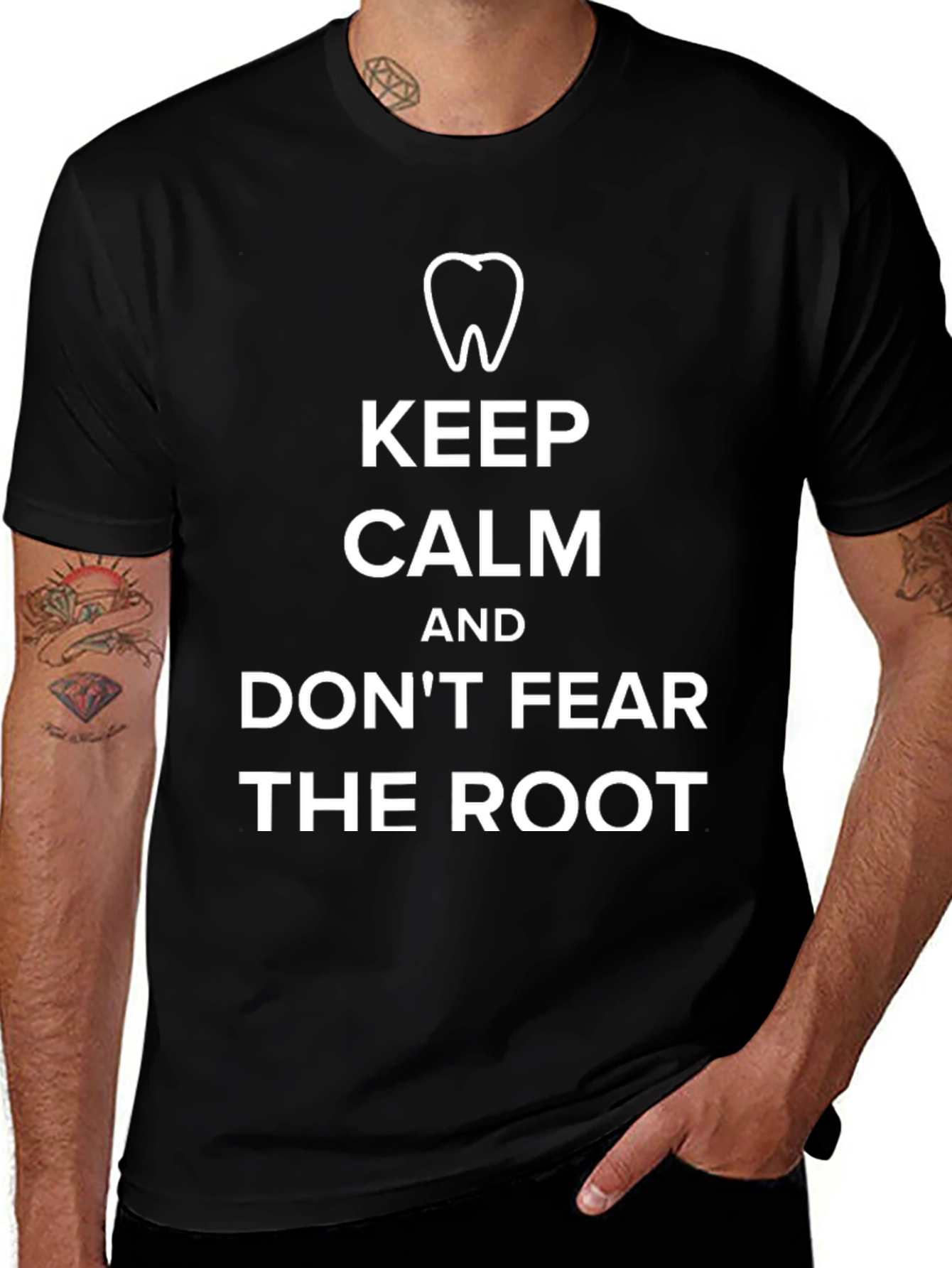 Keep Calm and Dont Fear The Root Black T-Shirt