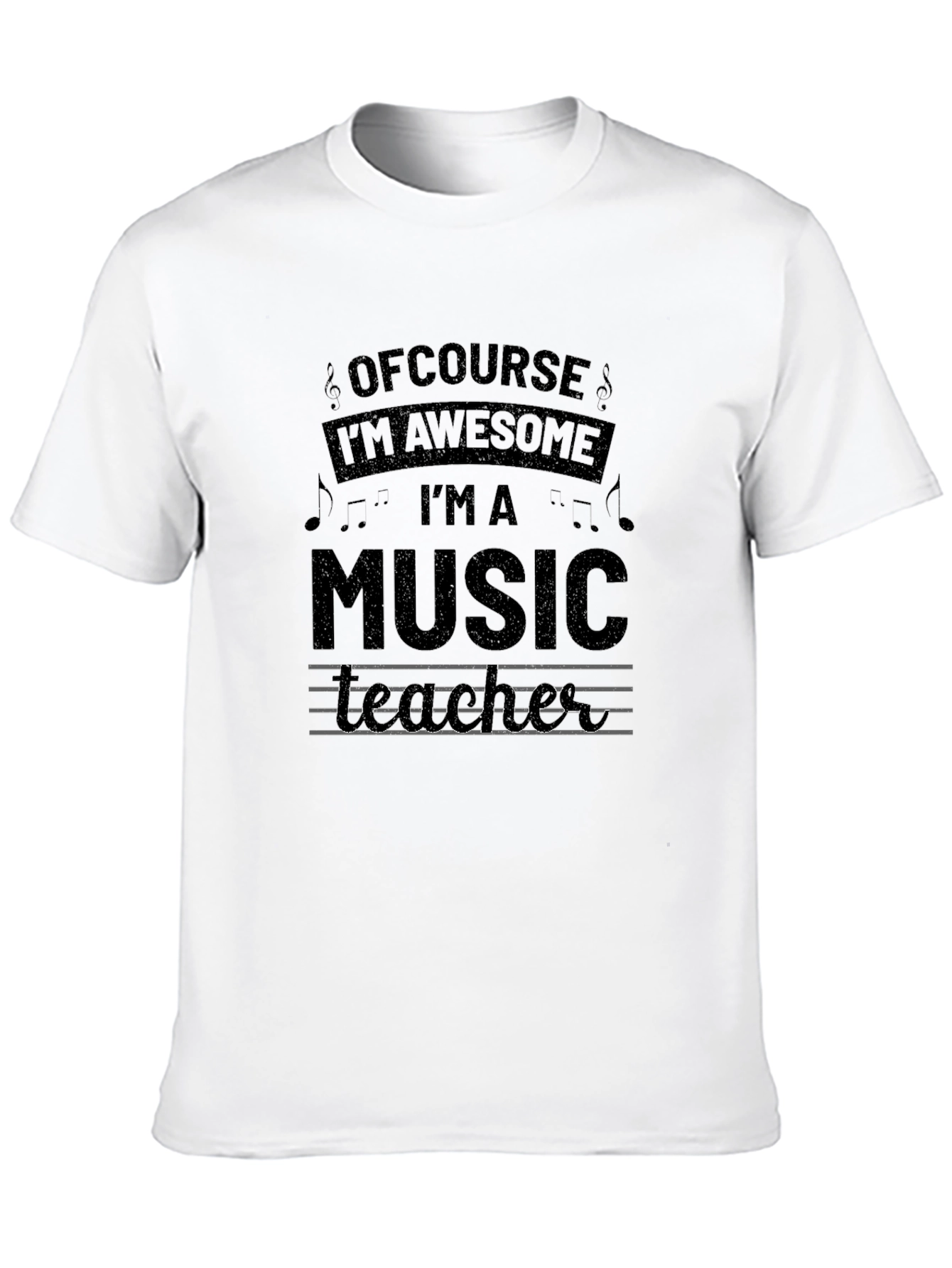 Awesome Music Teacher Black Graphic Tee