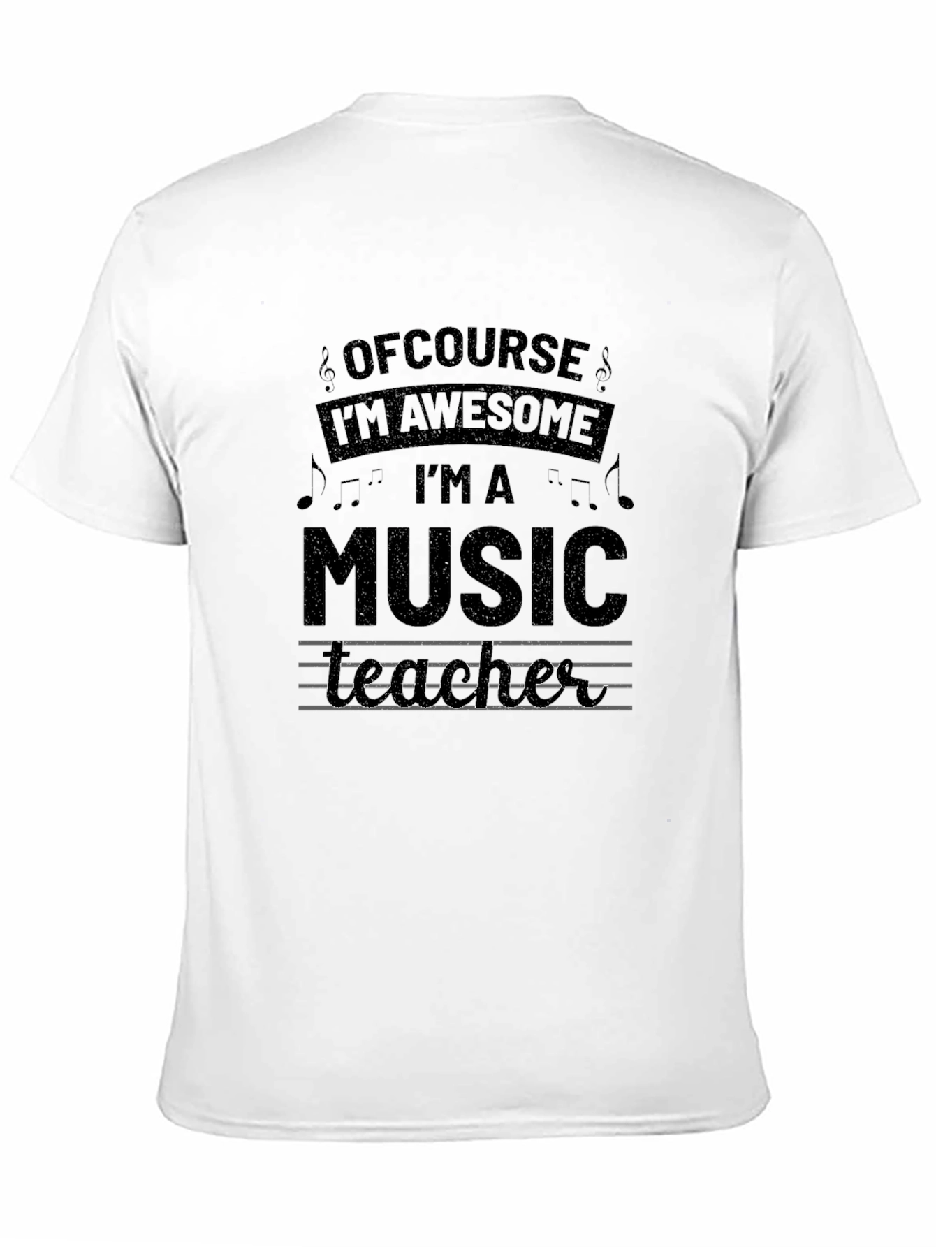 Awesome Music Teacher Black Graphic Tee