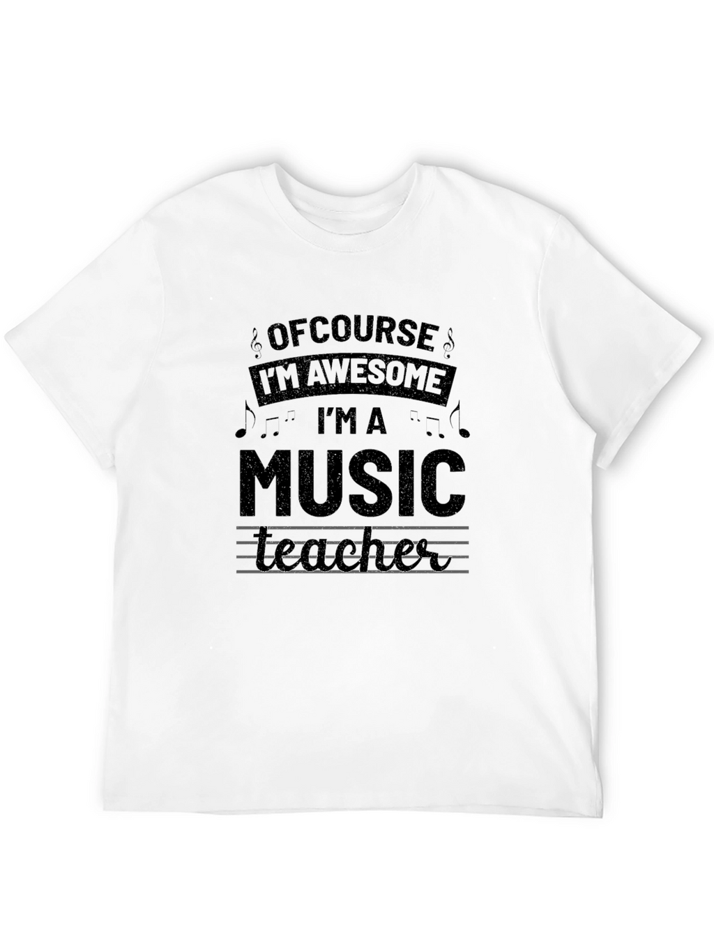 Awesome Music Teacher Black Graphic Tee