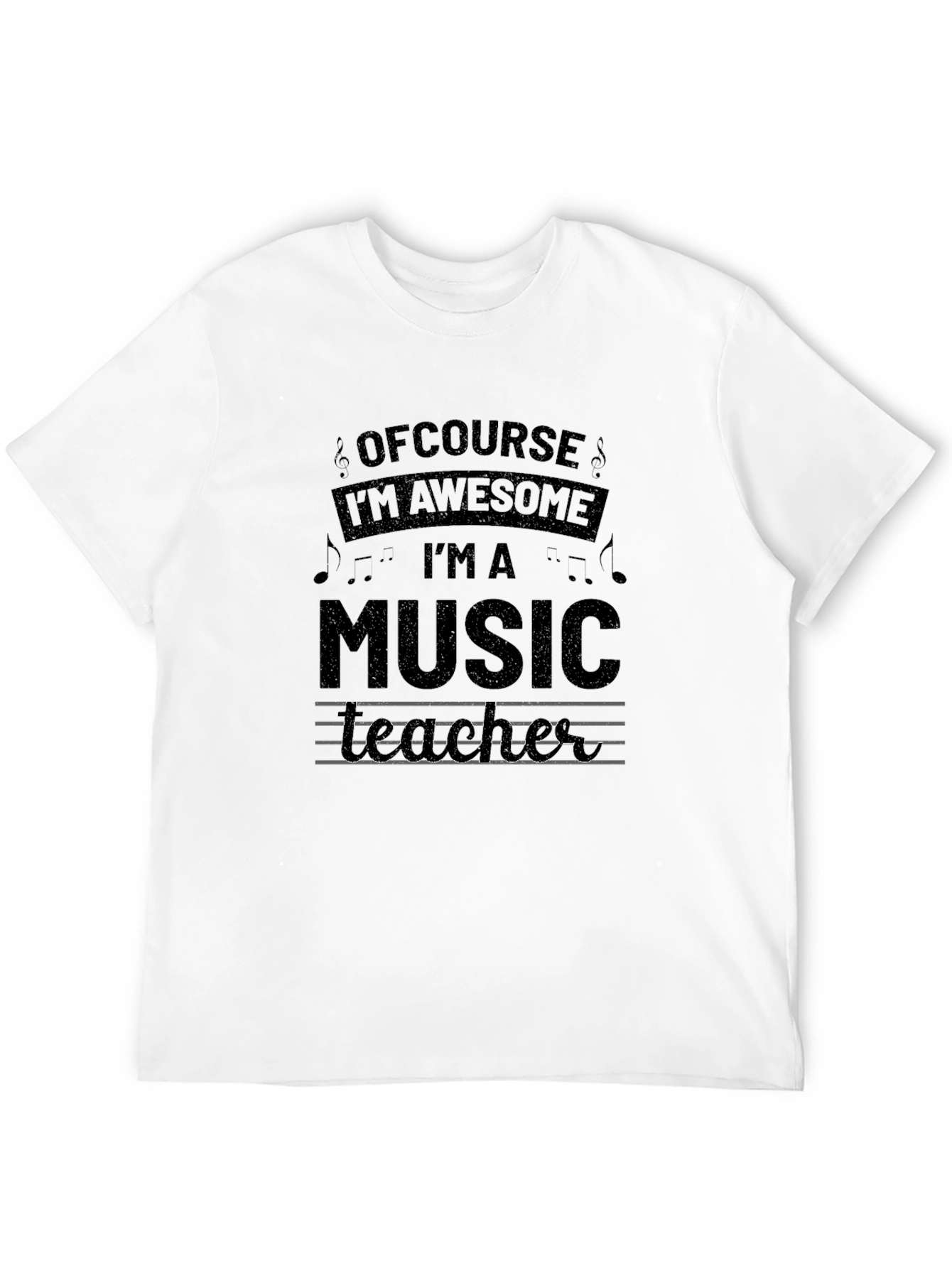 Awesome Music Teacher Black Graphic Tee