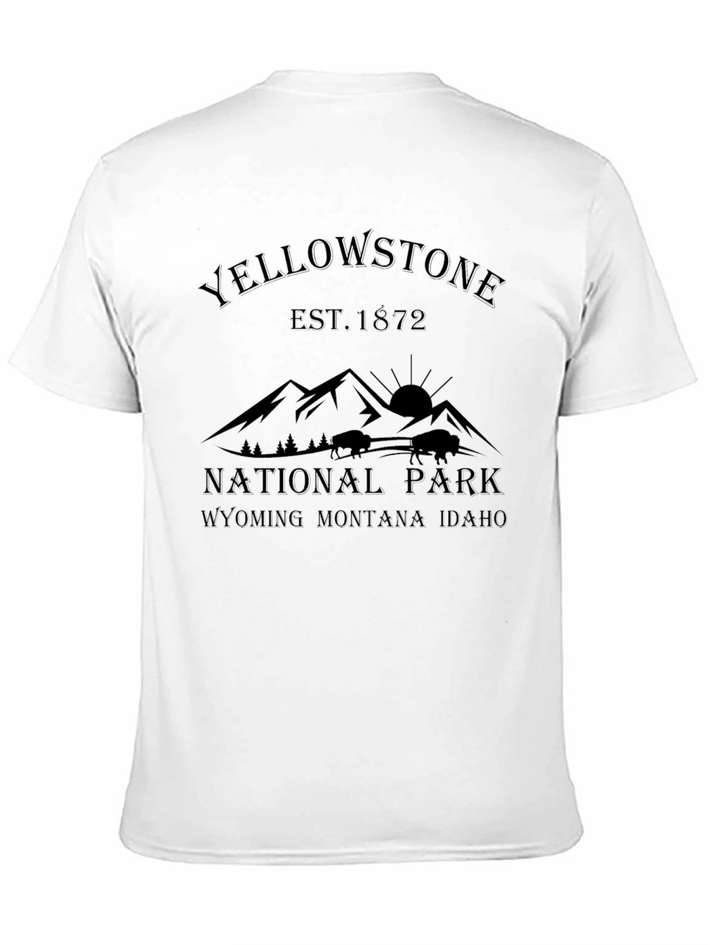 Yellowstone National Park T-Shirt Black Graphic Tee