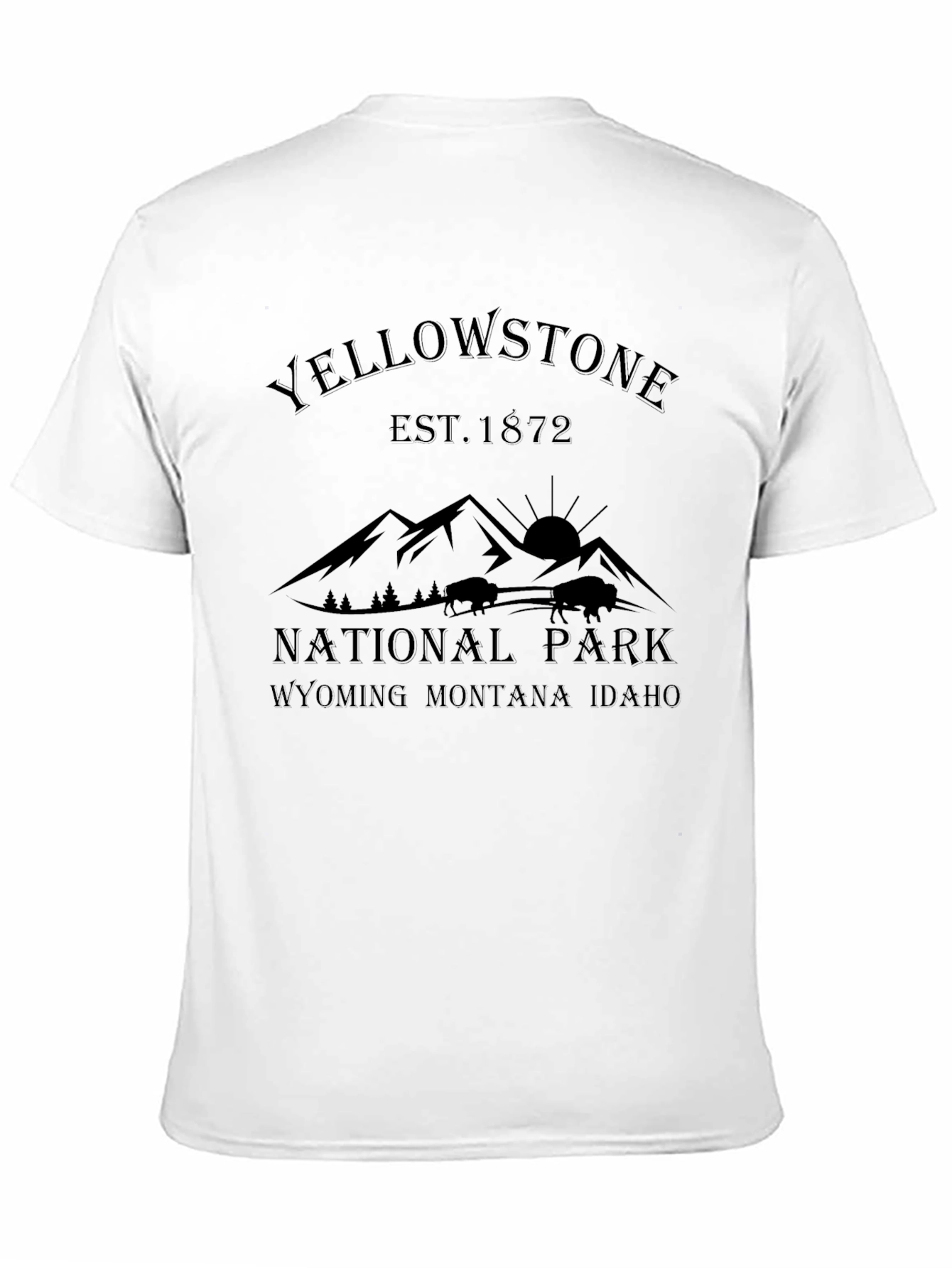Yellowstone National Park T-Shirt Black Graphic Tee