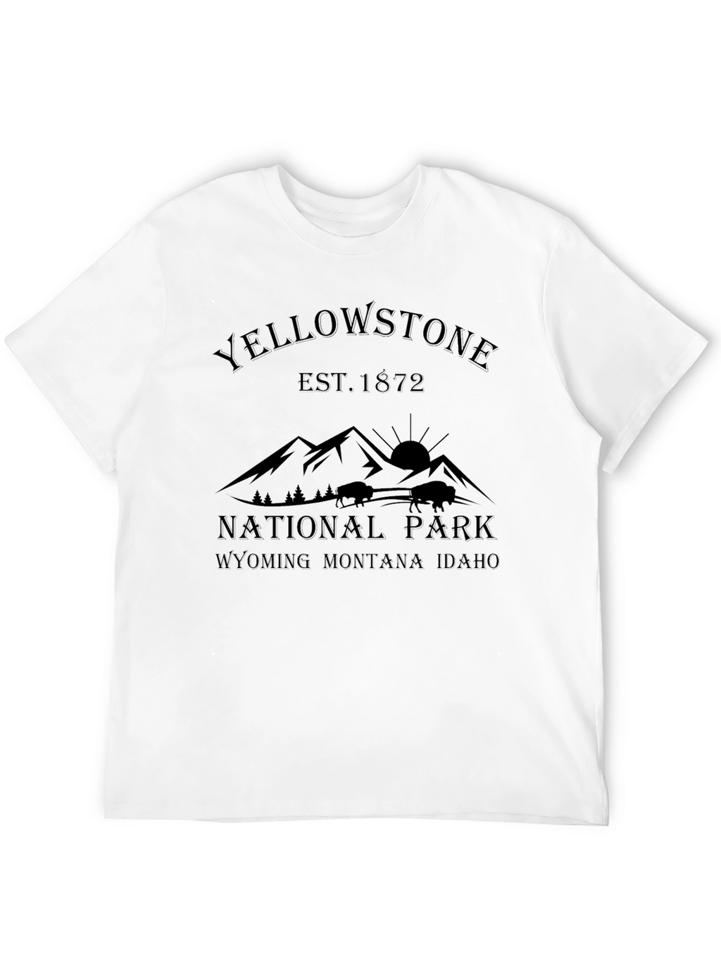Yellowstone National Park T-Shirt Black Graphic Tee