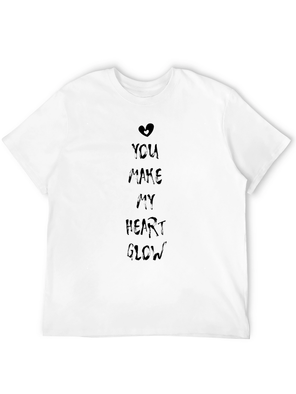 You Make My Heart Glow Black Graphic T-Shirt