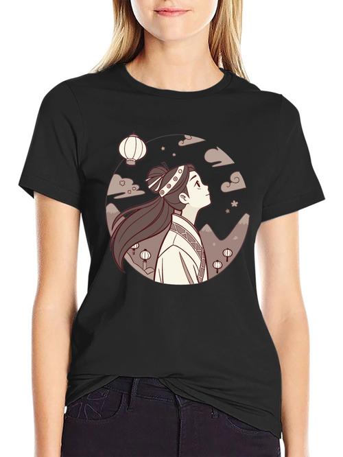 Anime Girl Lanterns Black T-Shirt