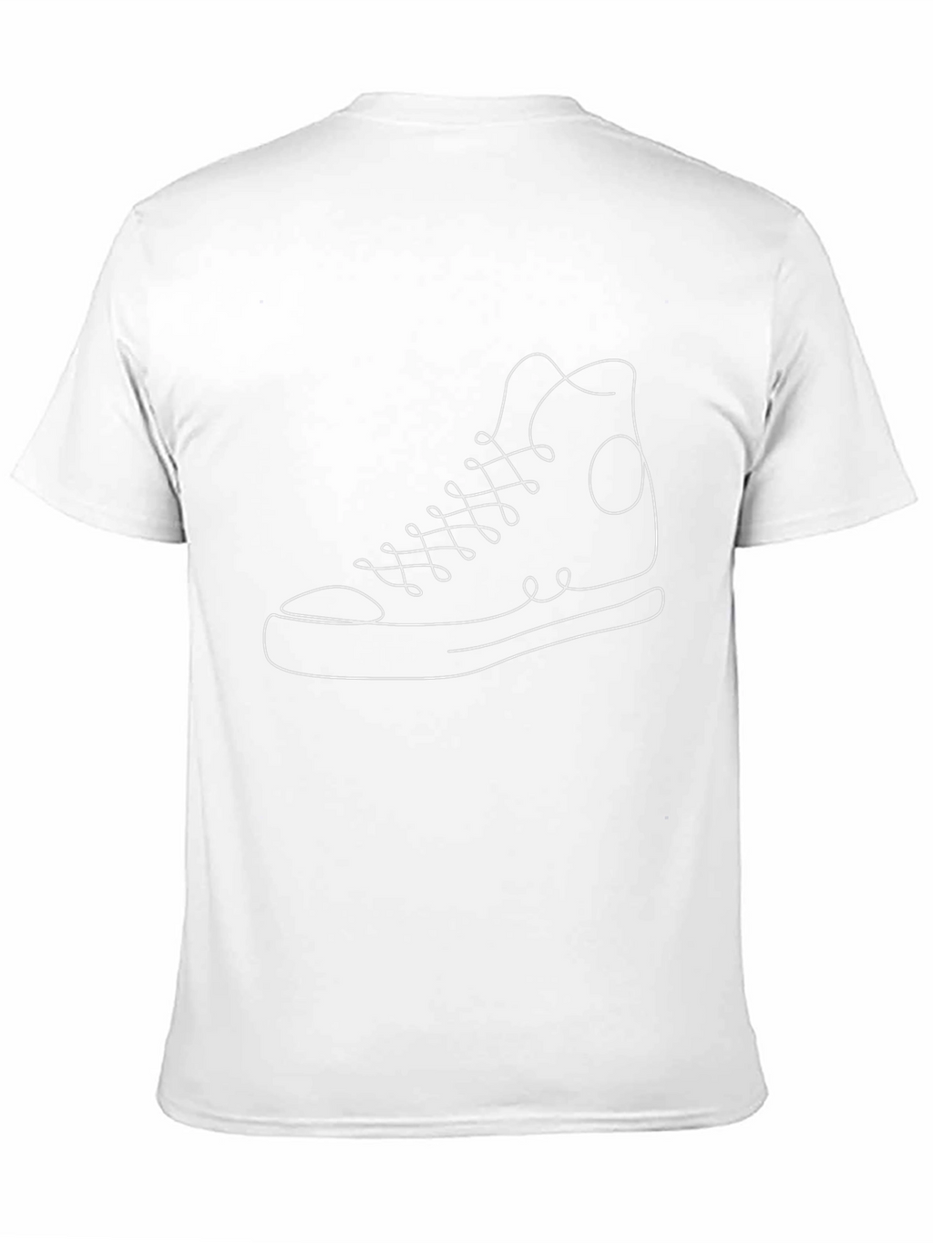 Minimalist Sneaker Line Art Tee - Black